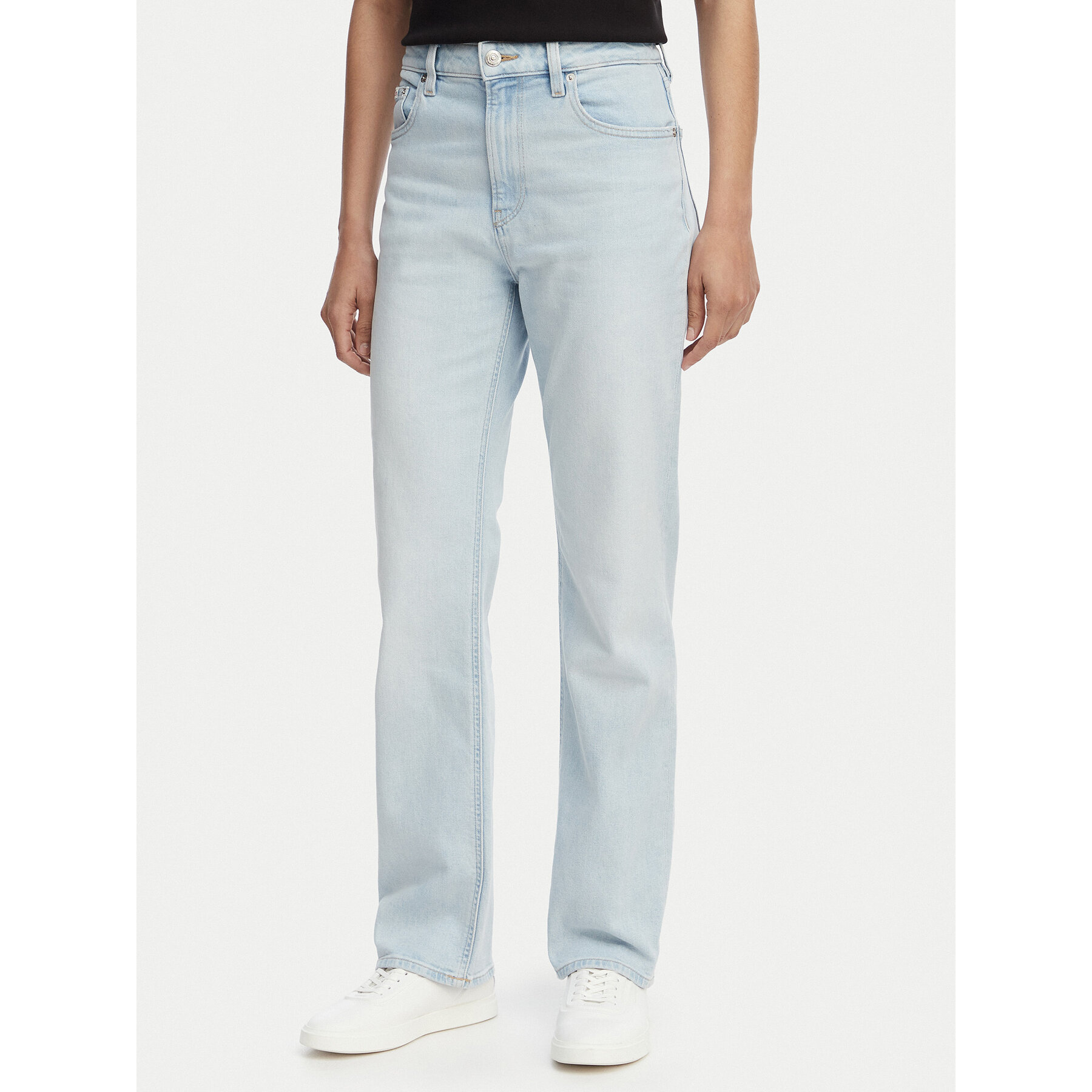 Calvin Klein Jeans Jeansy LV047F710G Niebieski jasny Straight Fit