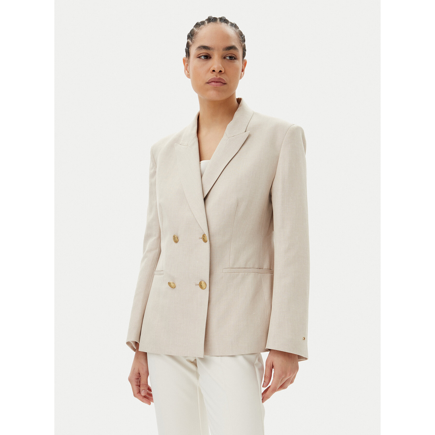 Tommy Hilfiger Marynarka WW0WW45466 Beżowy Regular Fit