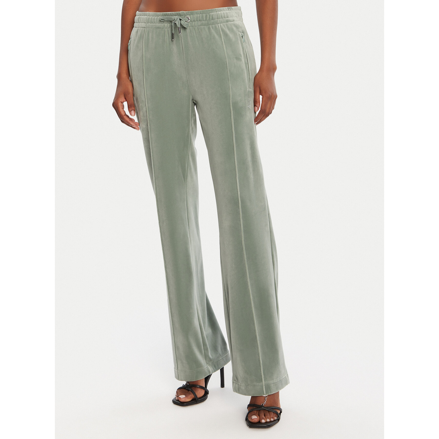 Juicy Couture Spodnie dresowe Tina JCAPW045 Zielony Regular Fit