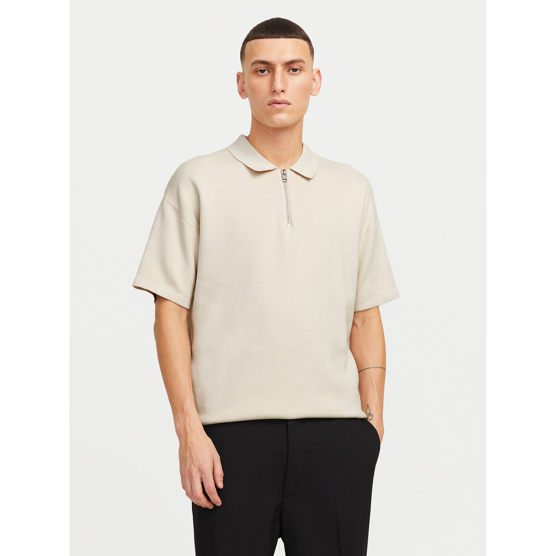 Jack & Jones Polo Troy 12269617 Beżowy Relaxed Fit