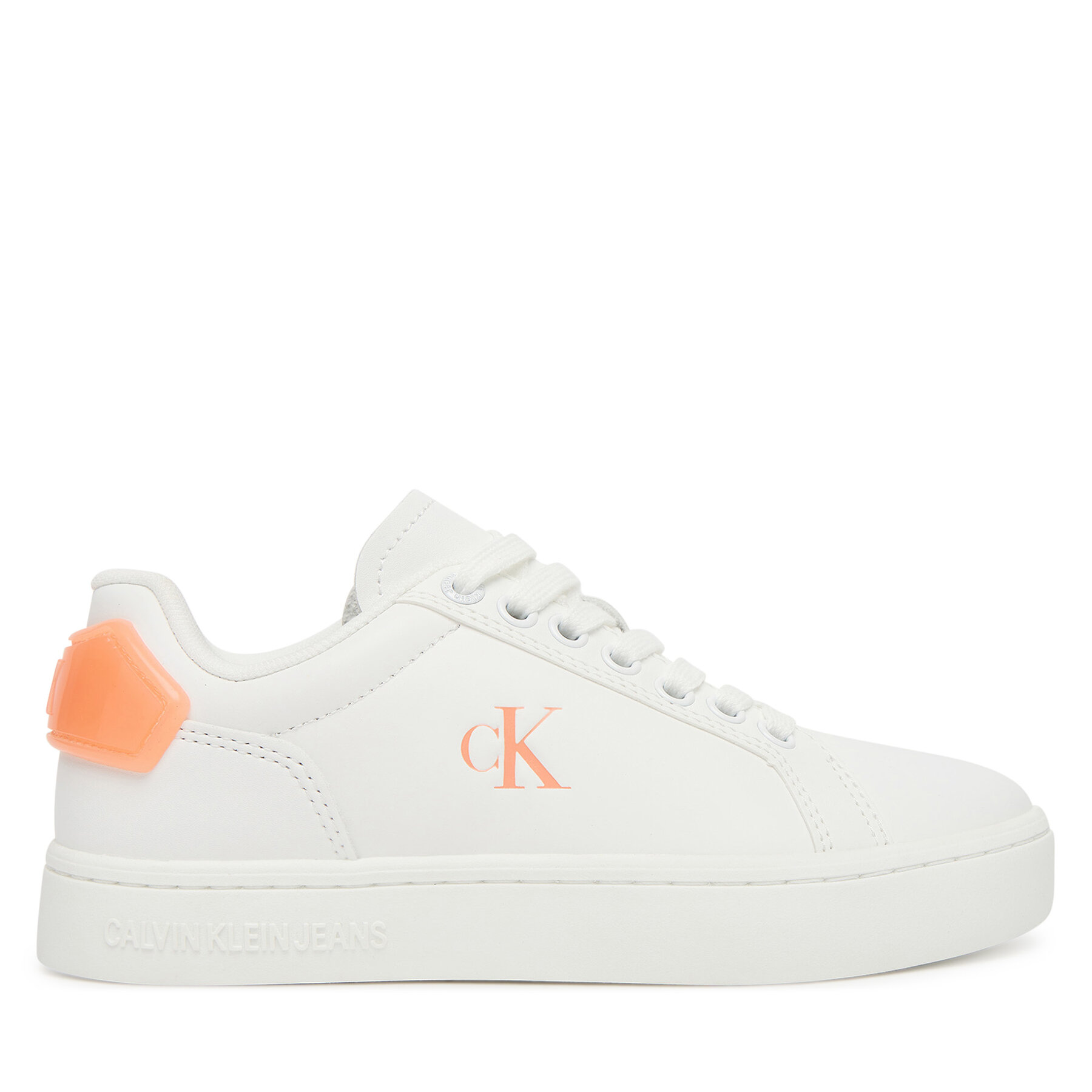 Calvin Klein Jeans Sneakersy Classic Cupsole Ru Patch Lth Wn YW0YW01845 Biały