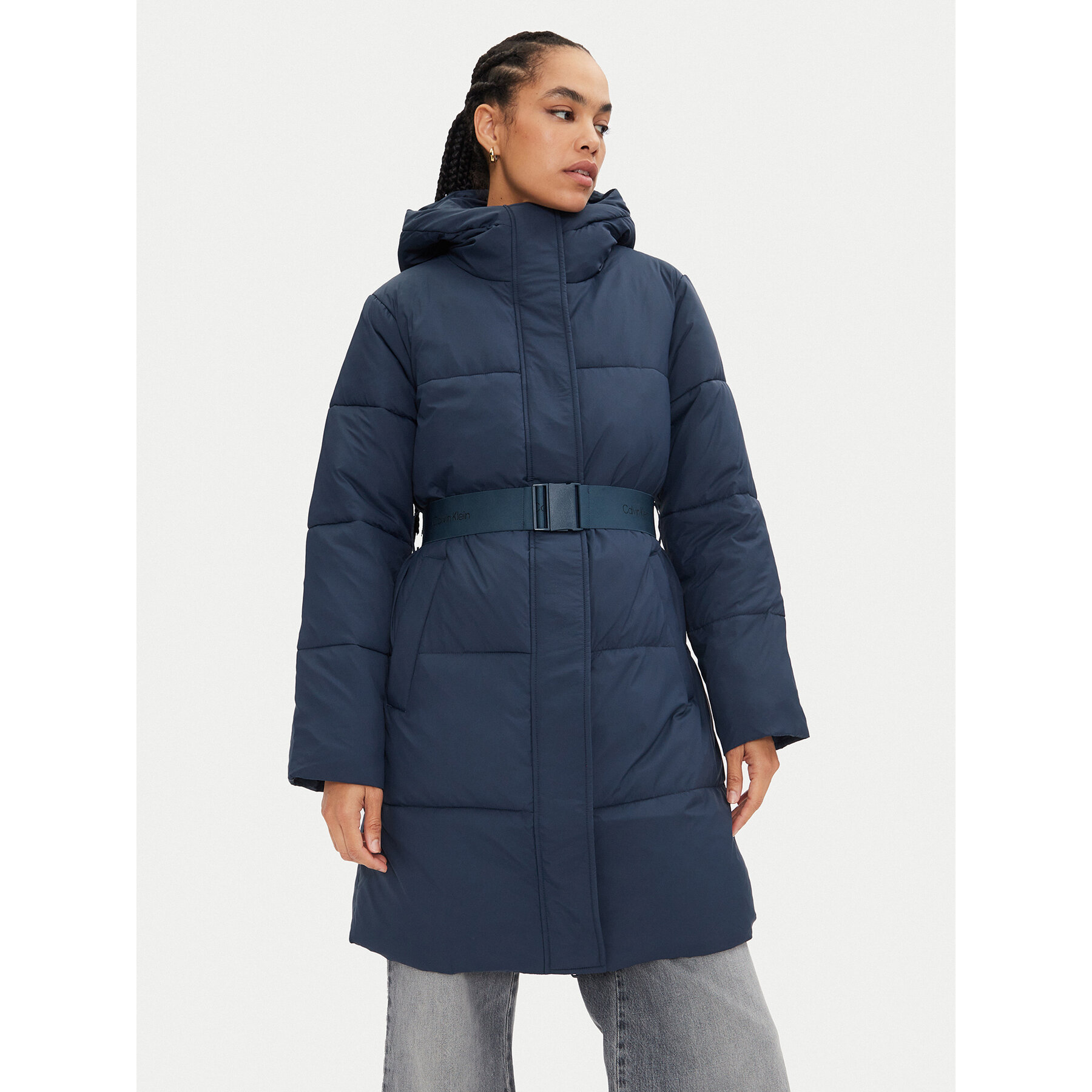 Calvin Klein Jeans Kurtka zimowa J20J224122 Granatowy Relaxed Fit