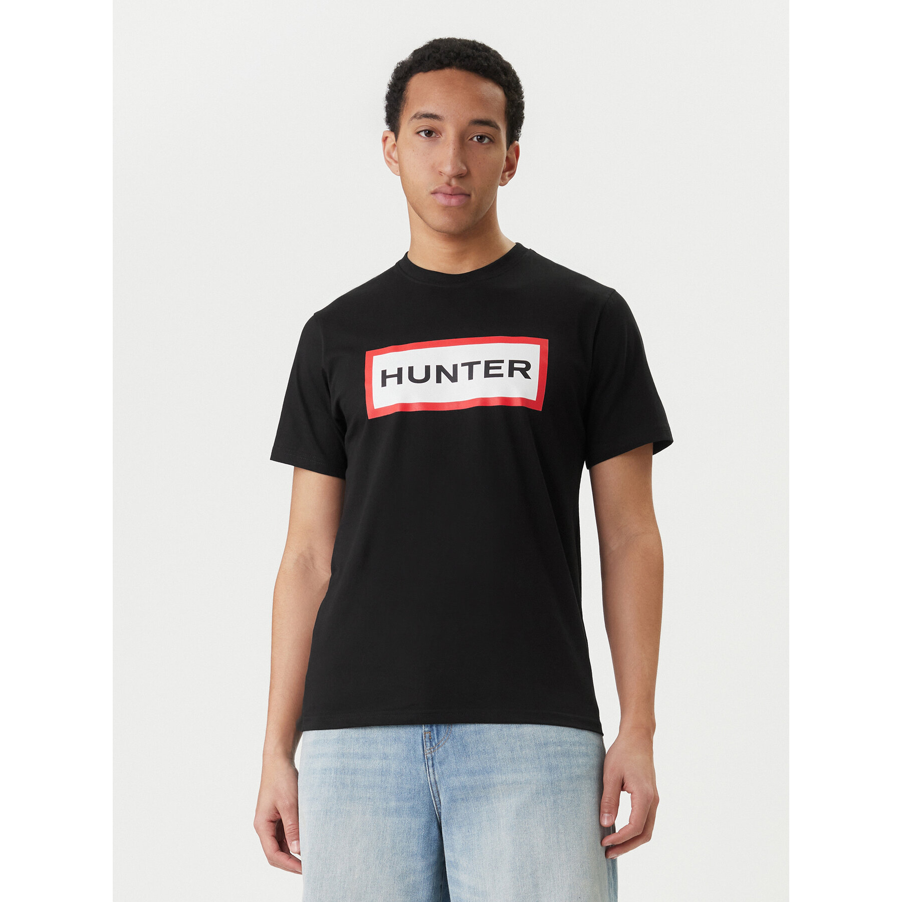 Hunter T-Shirt Halton HARM0019252 Czarny Regular Fit