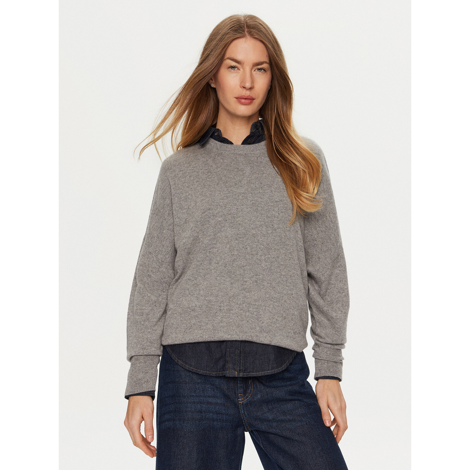 ViCOLO Sweter 22013S Szary Regular Fit