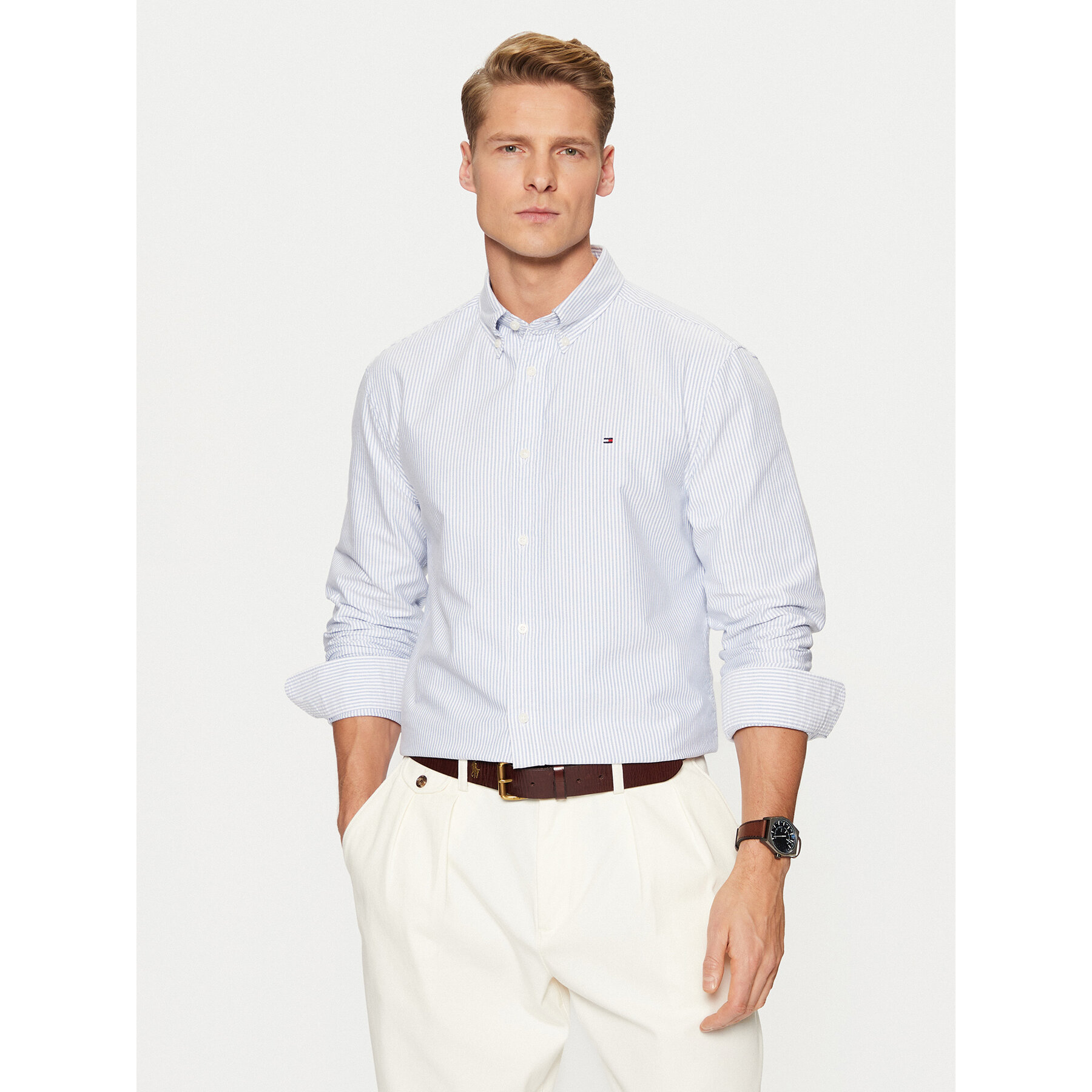 Tommy Hilfiger Koszula MW0MW36238 Niebieski Regular Fit