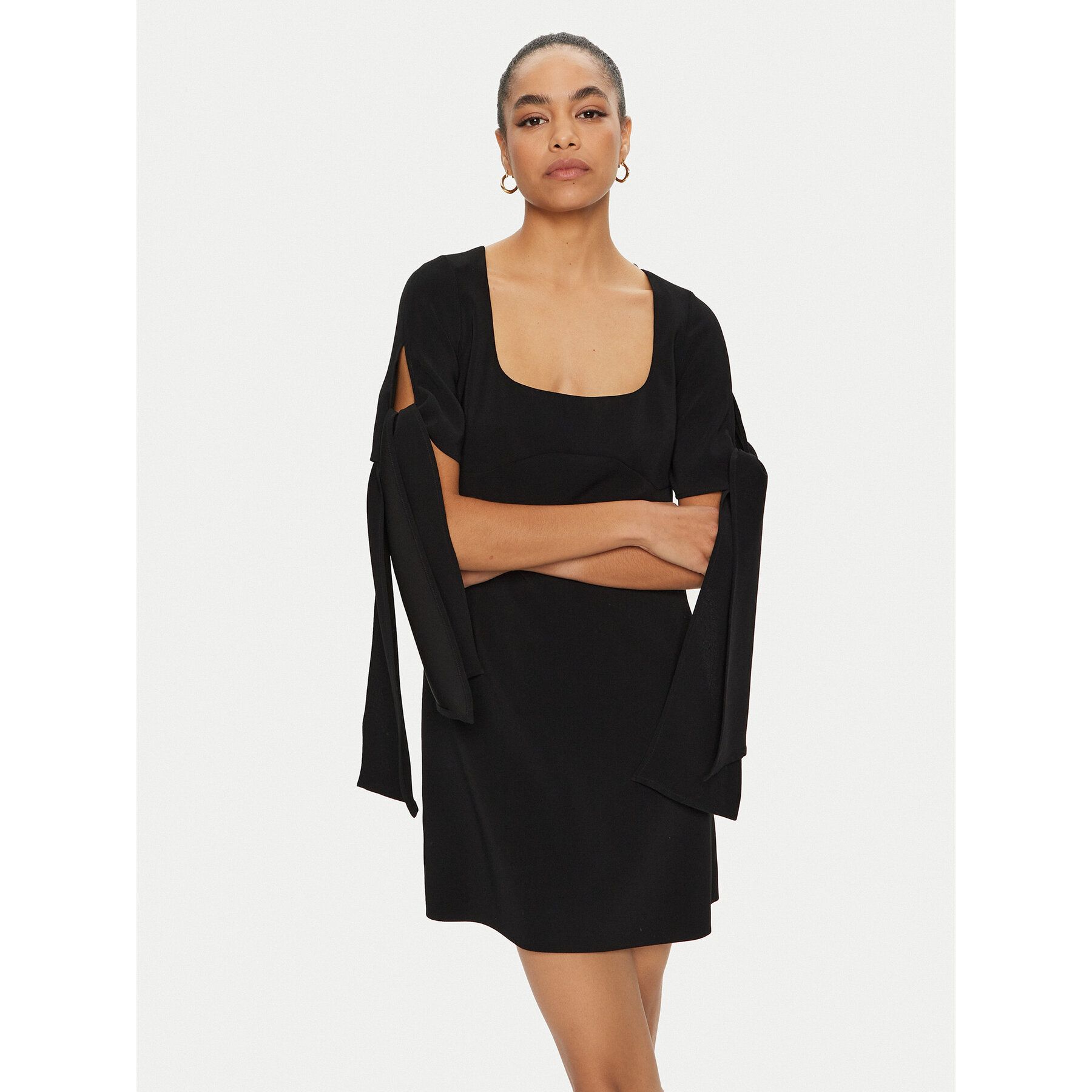 PINKO Sukienka koktajlowa Verdicchio 103223 7624 Czarny Regular Fit