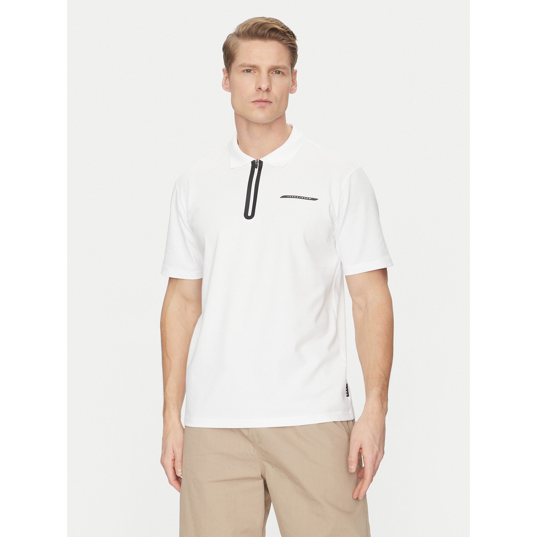 Jack & Jones Polo Fusion 12273127 Biały Regular Fit