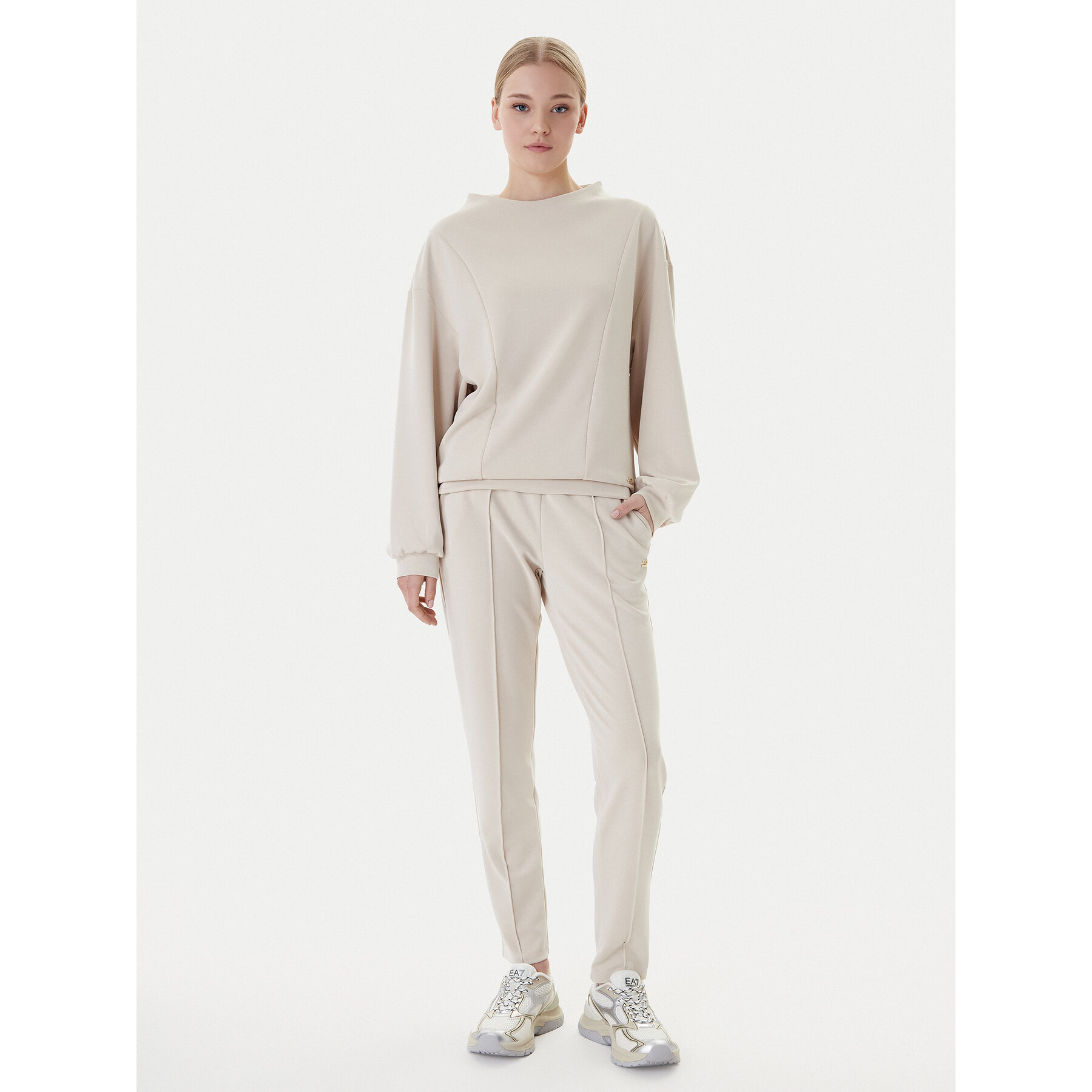 EA7 Emporio Armani Dres 7W000194 AF12643 U1088 Beżowy Relaxed Fit