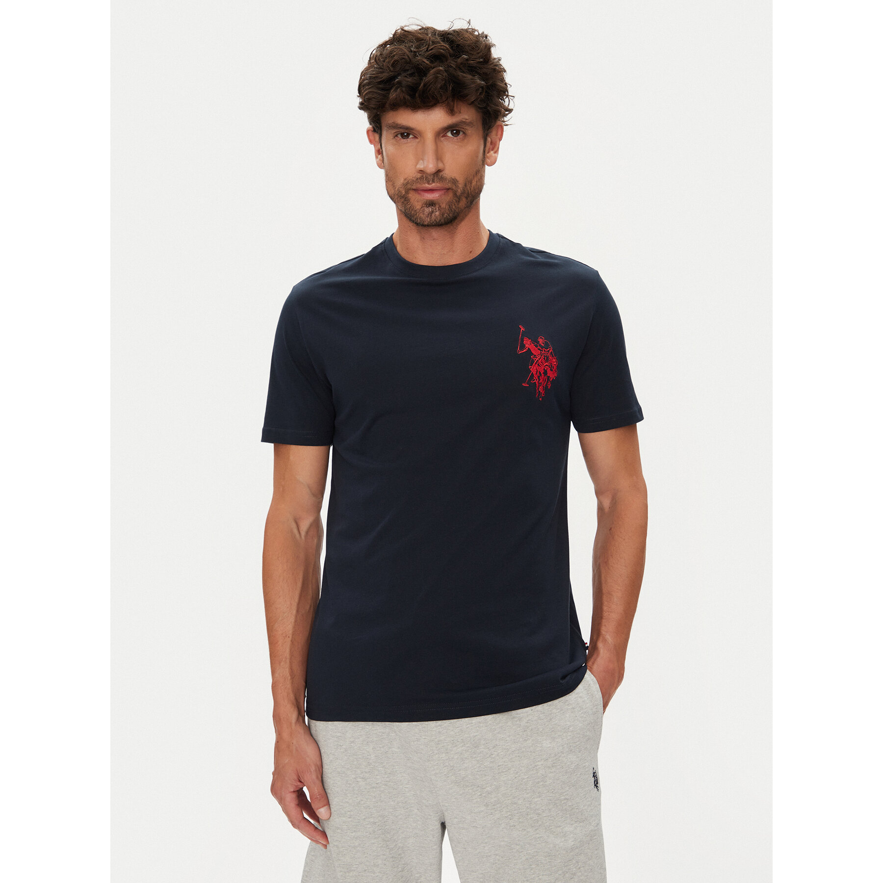 U.S. Polo Assn. T-Shirt MUP4367 Granatowy Regular Fit