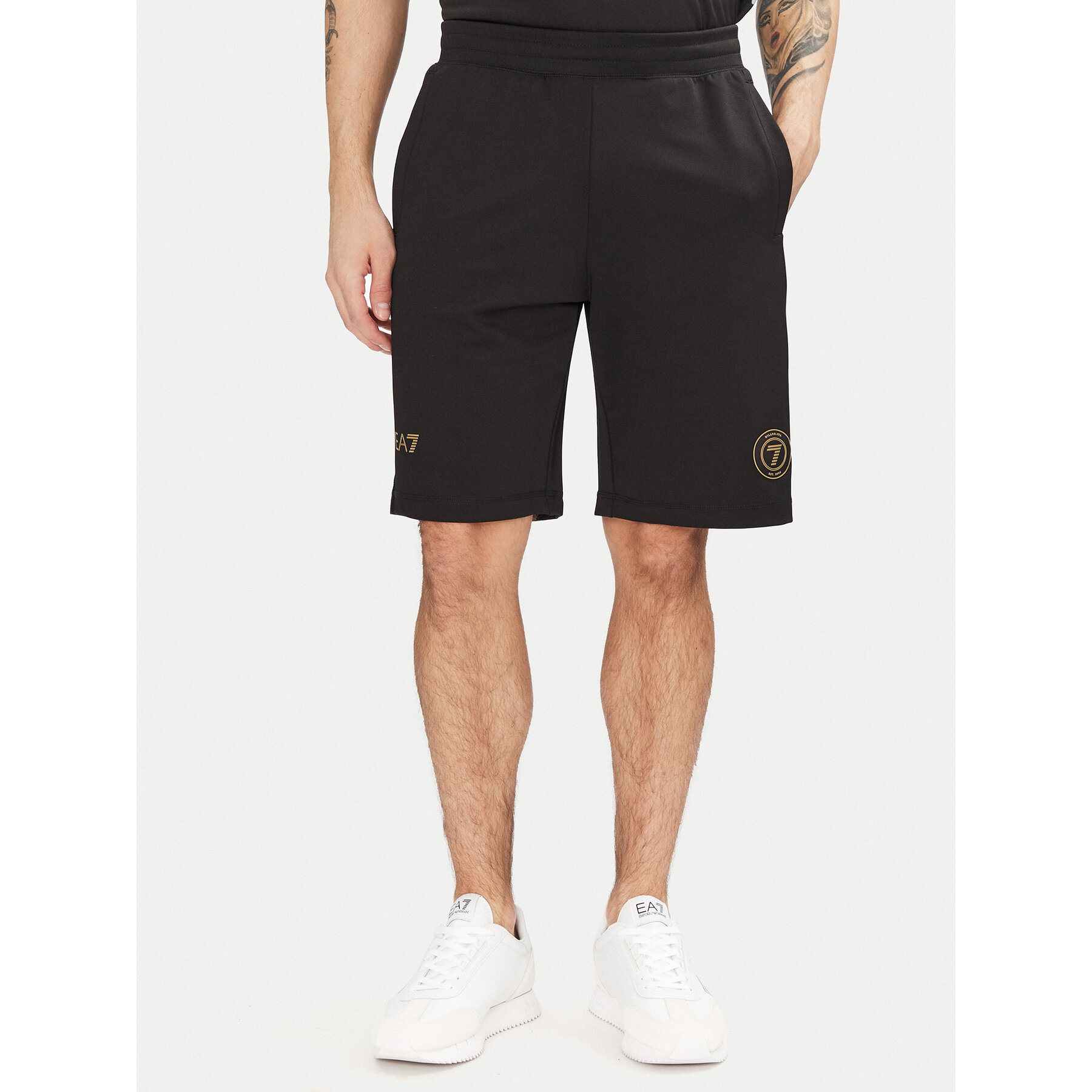 EA7 Emporio Armani Szorty sportowe 7M000260 AF13526 UC001 Czarny Regular Fit