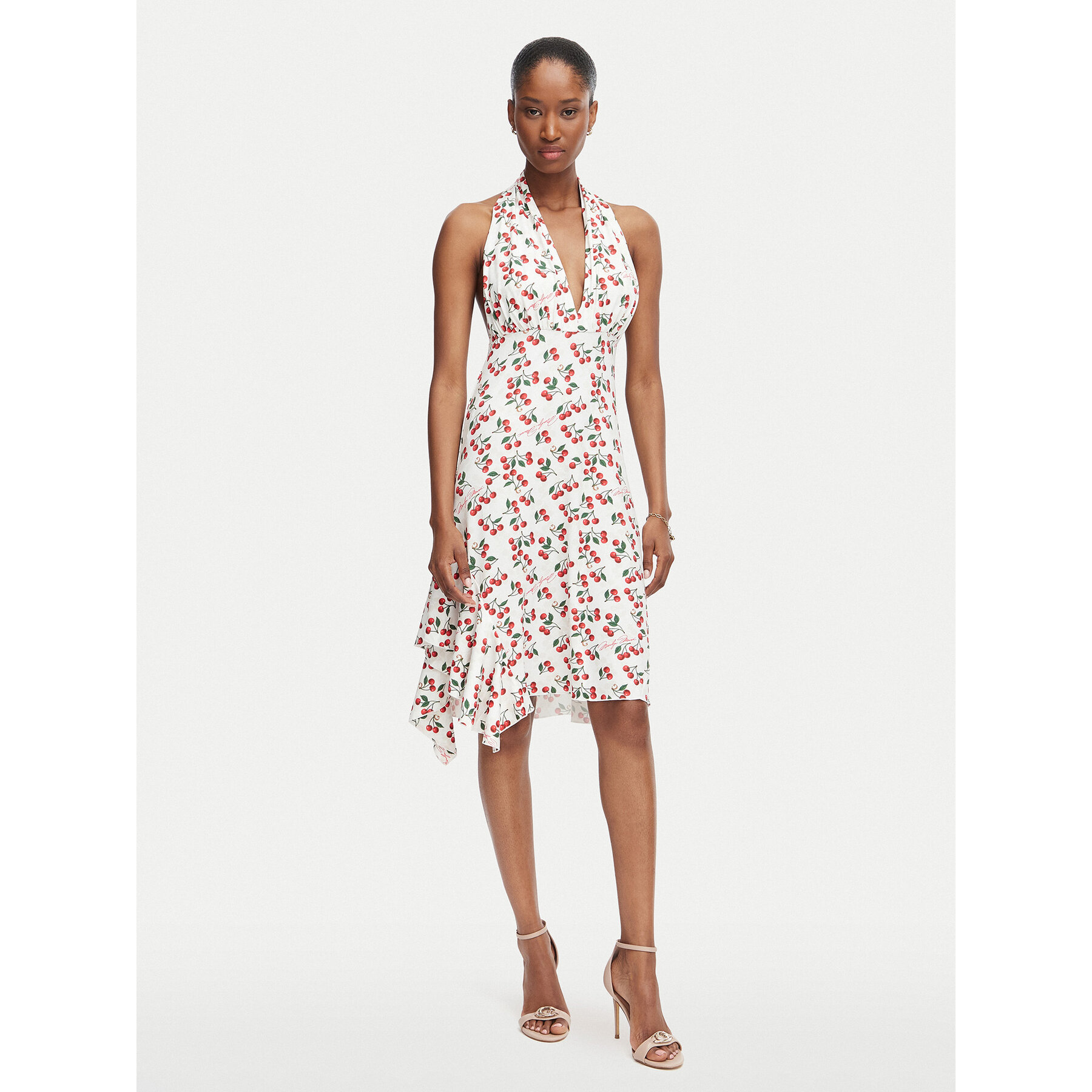 Guess Sukienka codzienna W6YKAV K6706 Kremowy Regular Fit