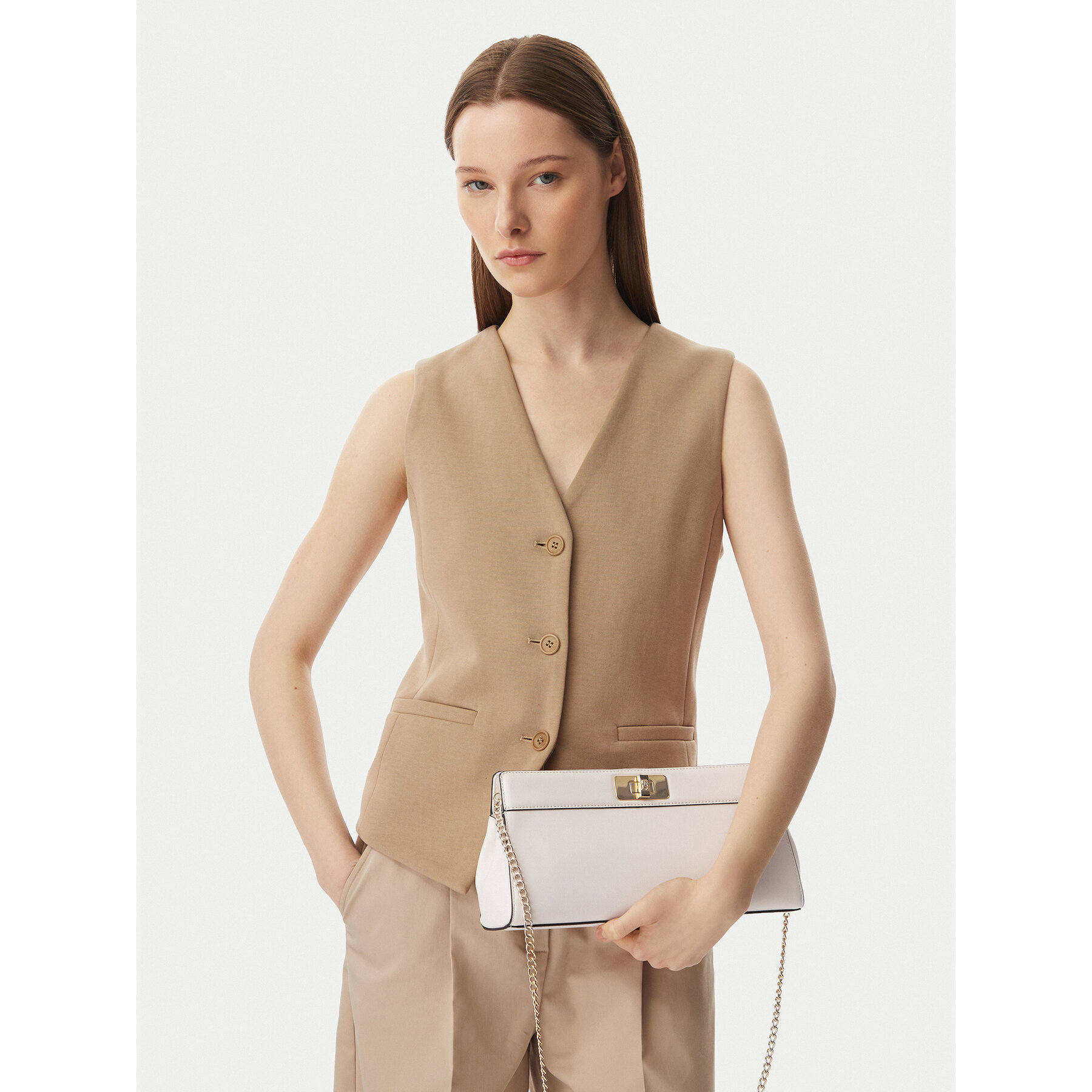 Tommy Hilfiger Torebka Th Modern Clutch AW0AW18727 Kremowy