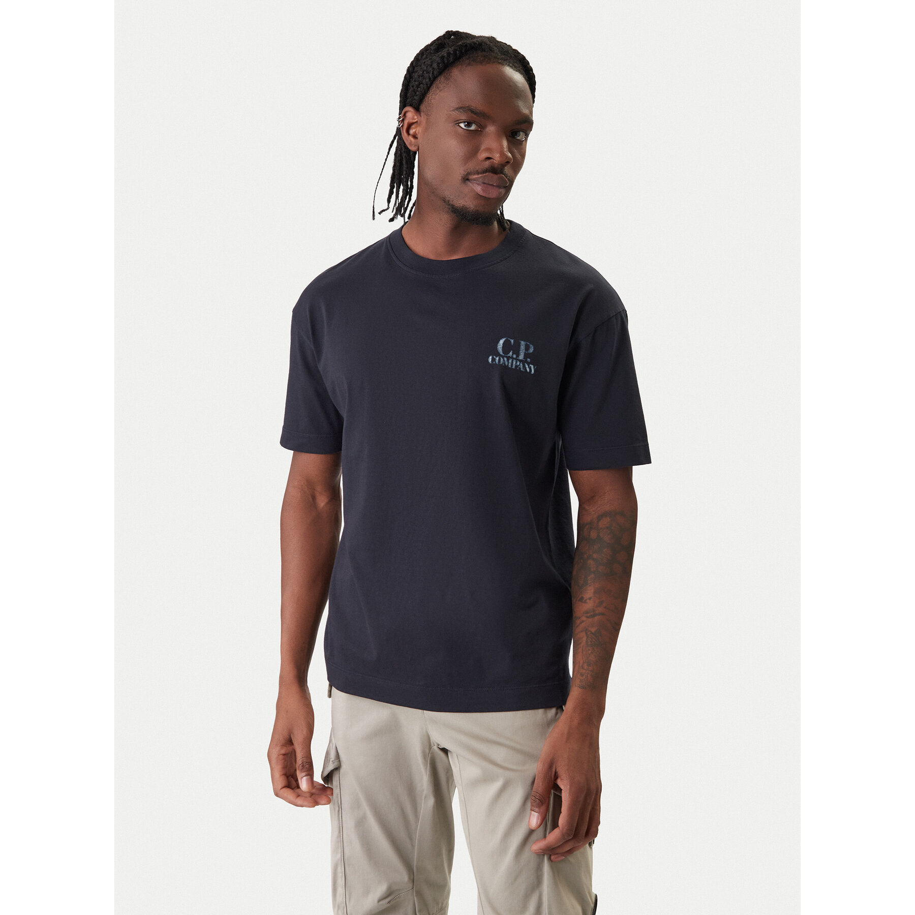 C.P. Company T-Shirt 20CMTS143A110579W Granatowy Regular Fit
