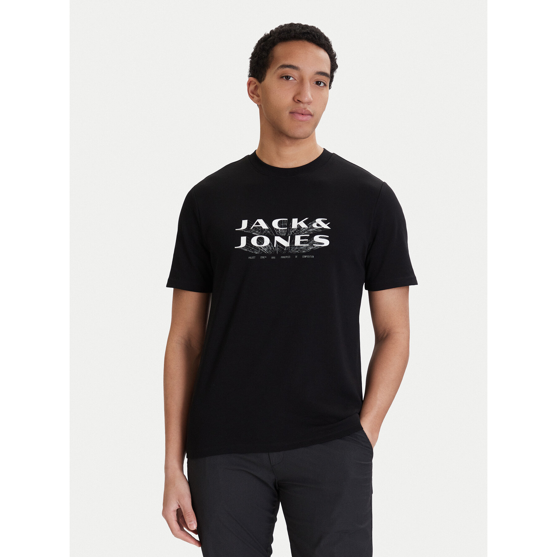 Jack & Jones T-Shirt Fusion 12289880 Czarny Regular Fit