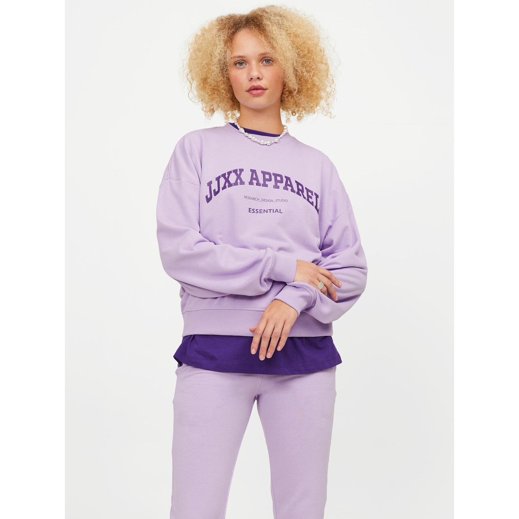 JJXX Bluza Riley 12248650 Fioletowy Regular Fit