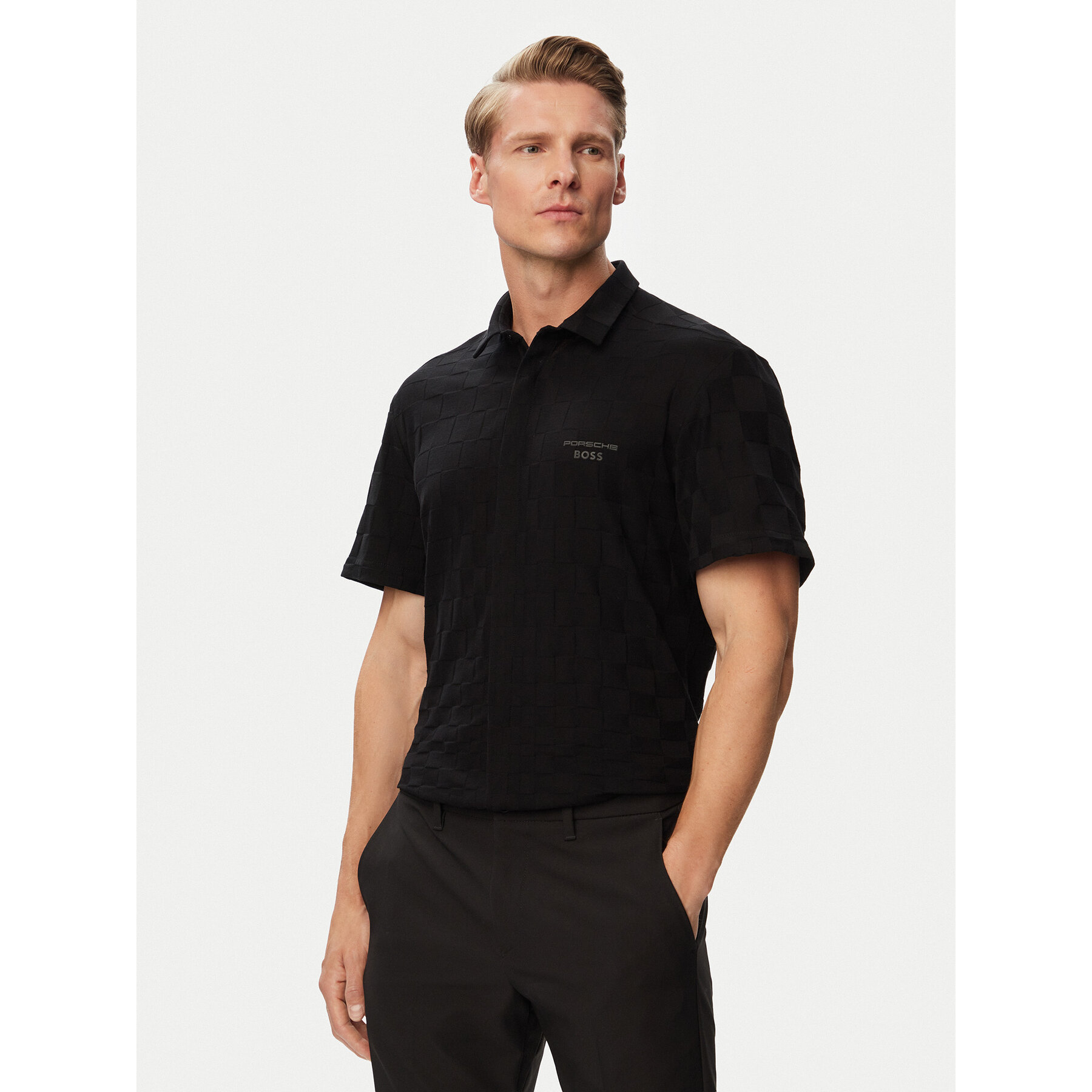 BOSS Polo Spirit70Jacq S 50560415 Czarny Regular Fit