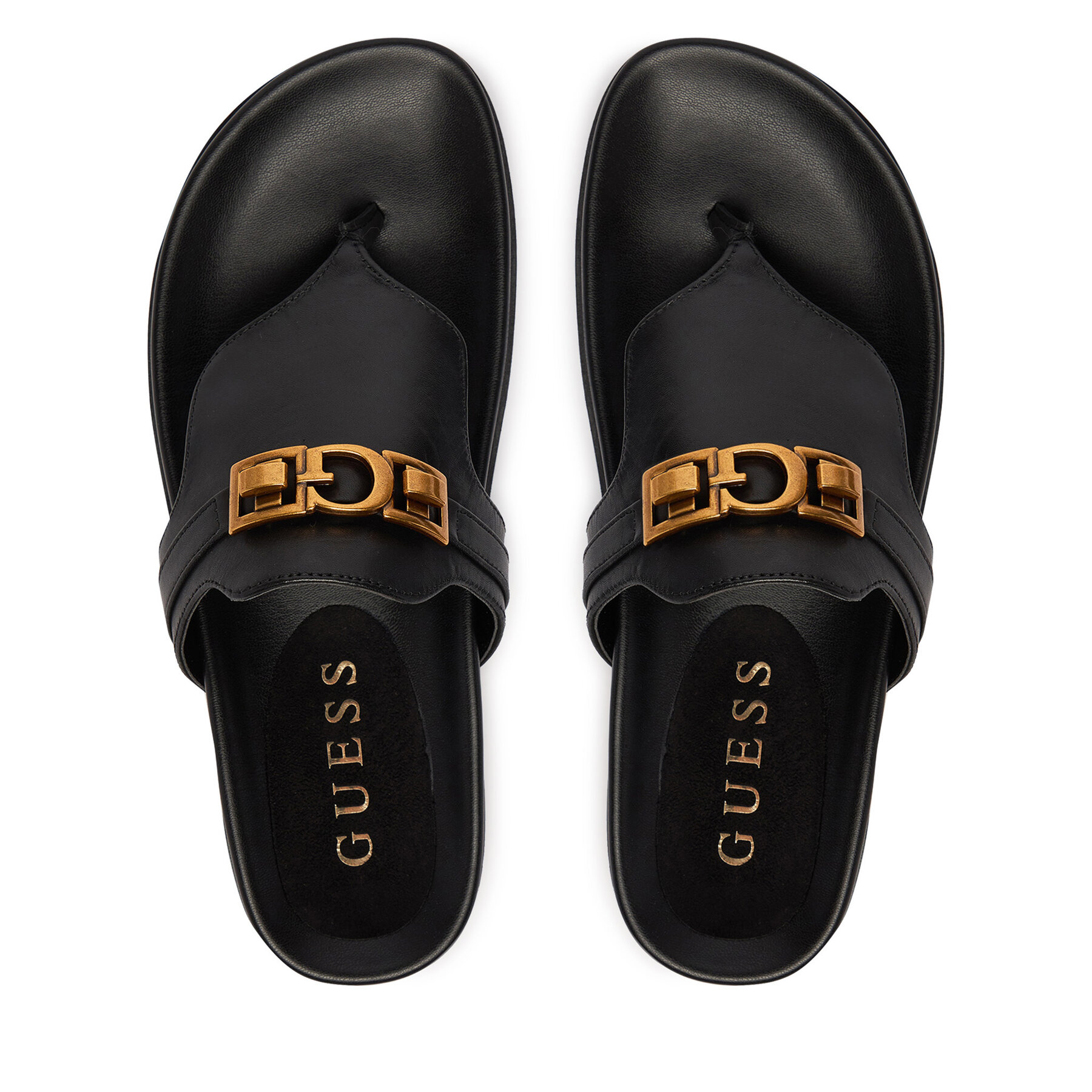 Guess Japonki FLJFRR LEA03 Czarny