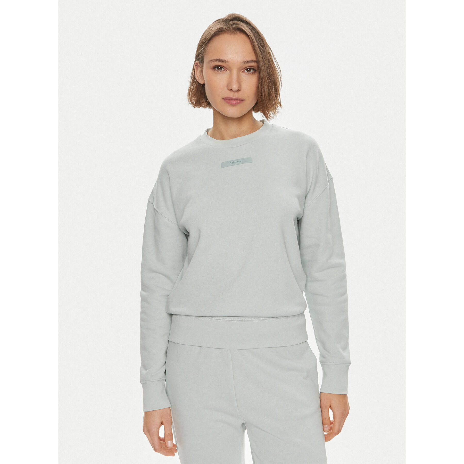 Calvin Klein Bluza Micro Logo K20K206630 Zielony Regular Fit