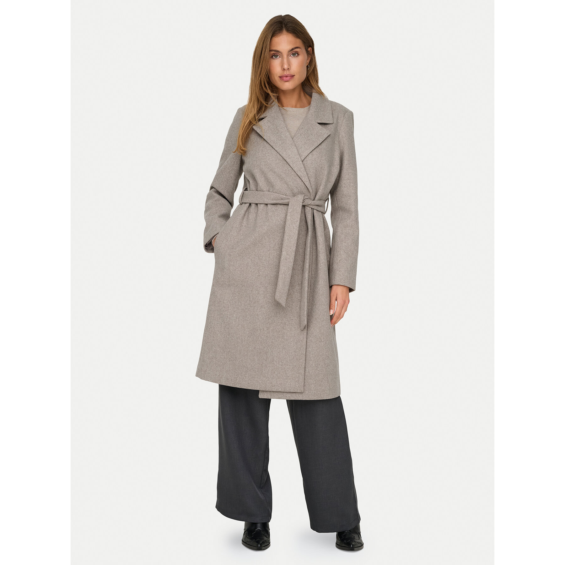 ONLY Płaszcz przejściowy Alvilda 15314362 Beżowy Regular Fit