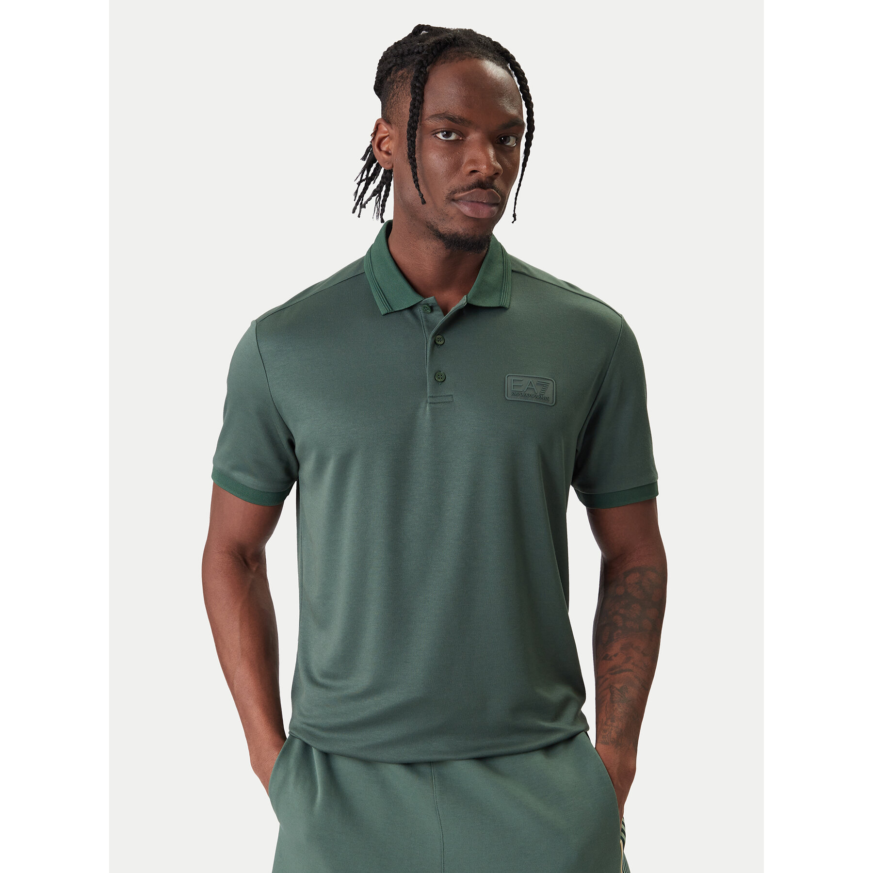 EA7 Emporio Armani Polo 7M001359 AF13862 U7260 Zielony Slim Fit