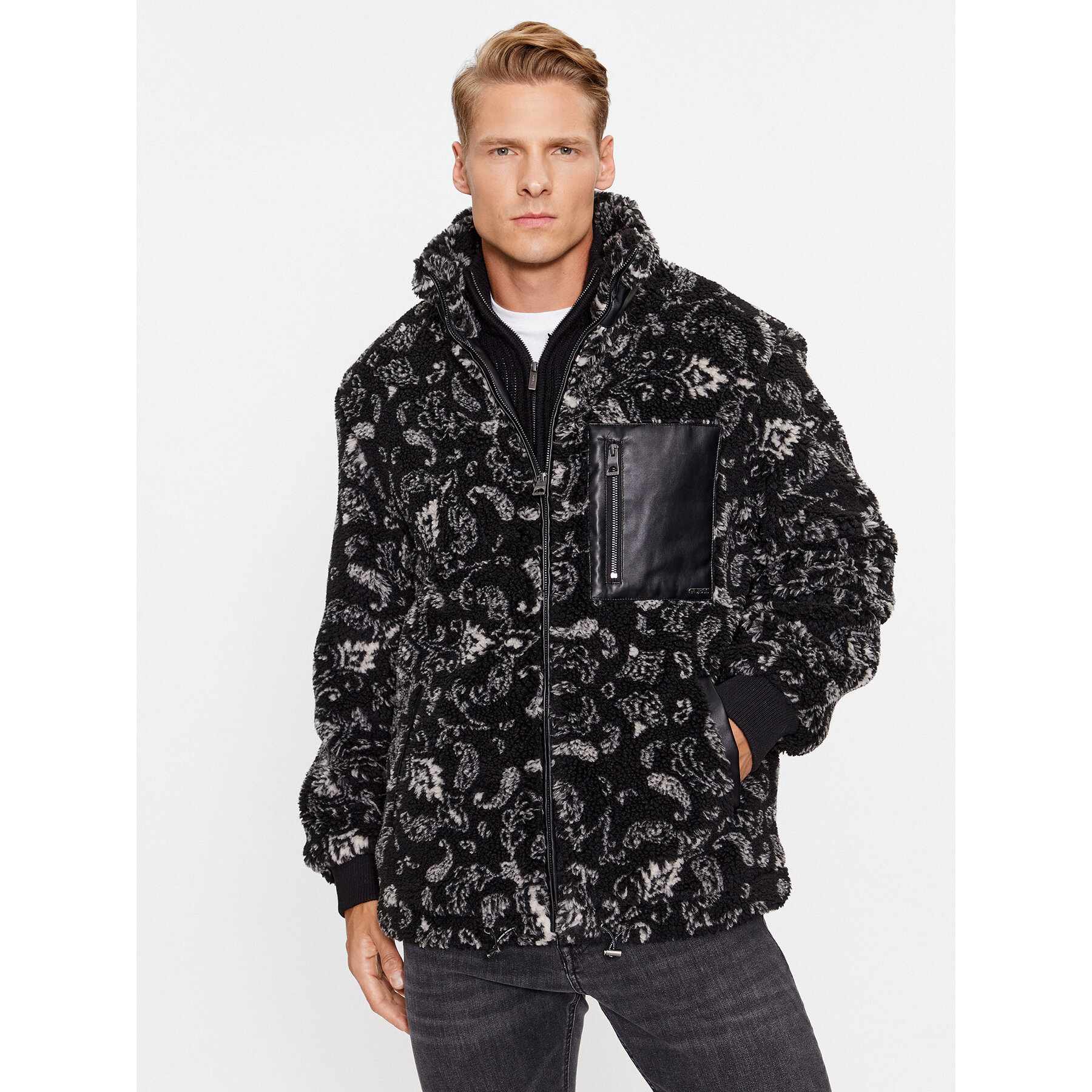 Guess Kurtka przejściowa M3BL16 WFSH2 Czarny Regular Fit