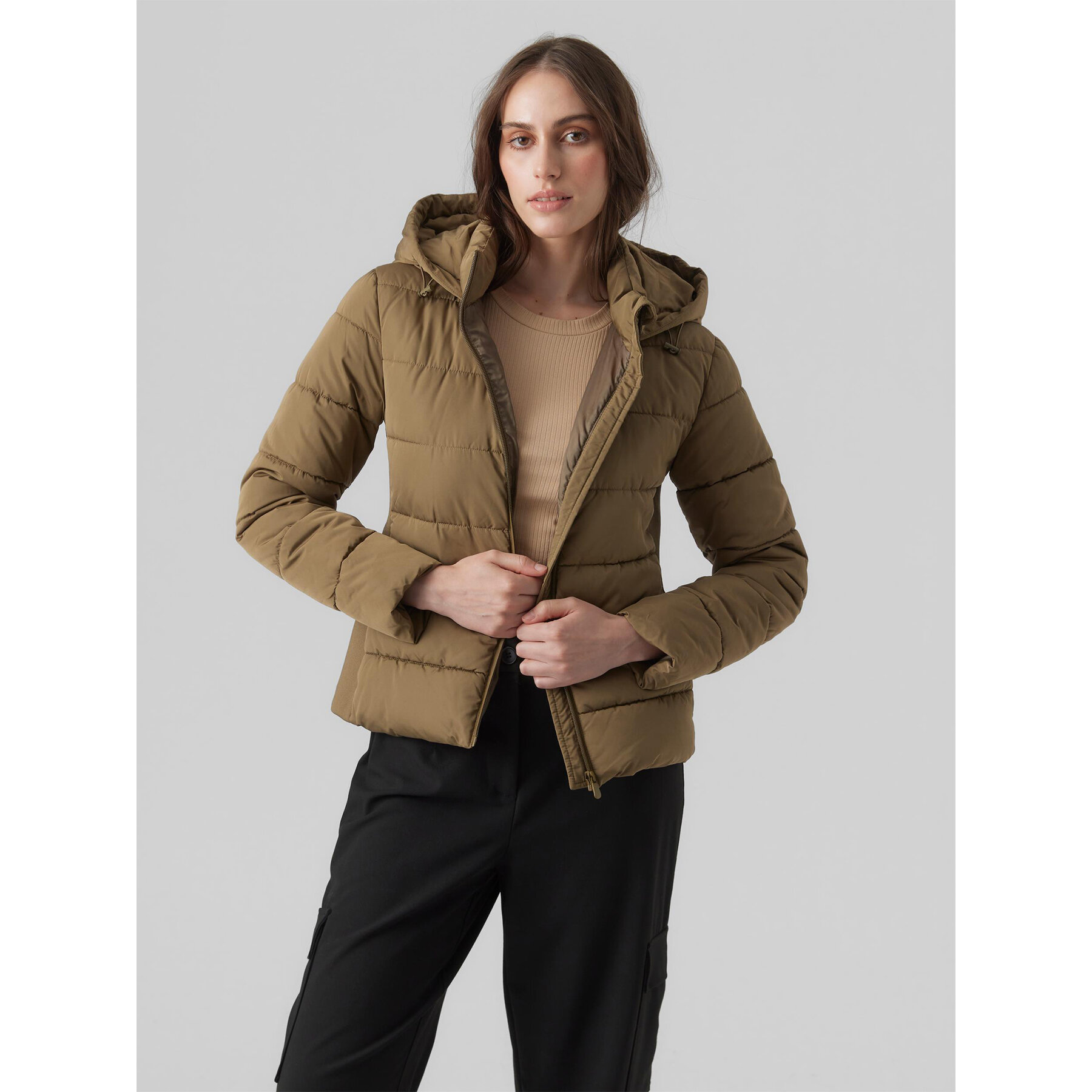 Vero Moda Kurtka zimowa 10289837 Khaki Regular Fit