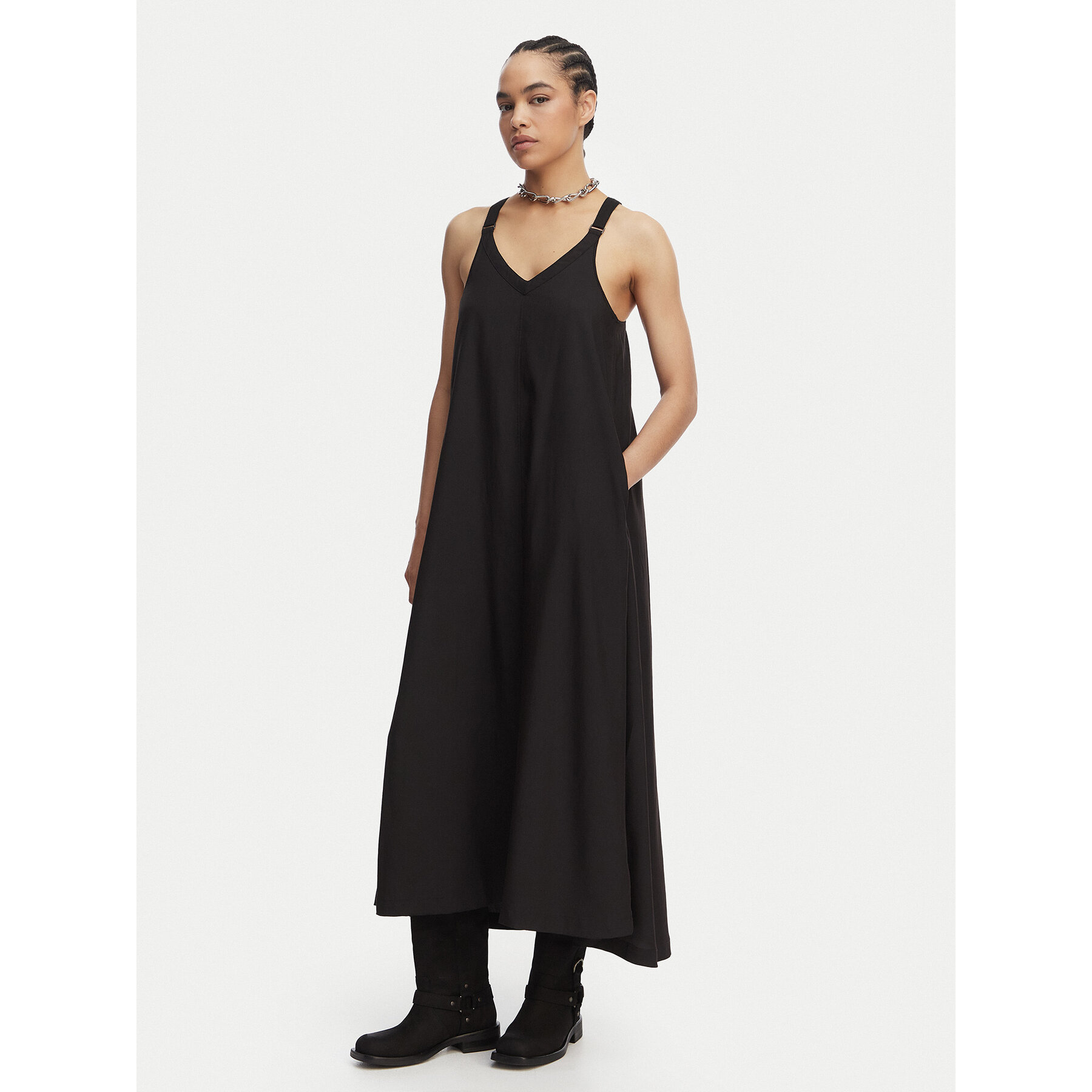 G-Star Raw Sukienka letnia D28398-E344 Czarny Relaxed Fit