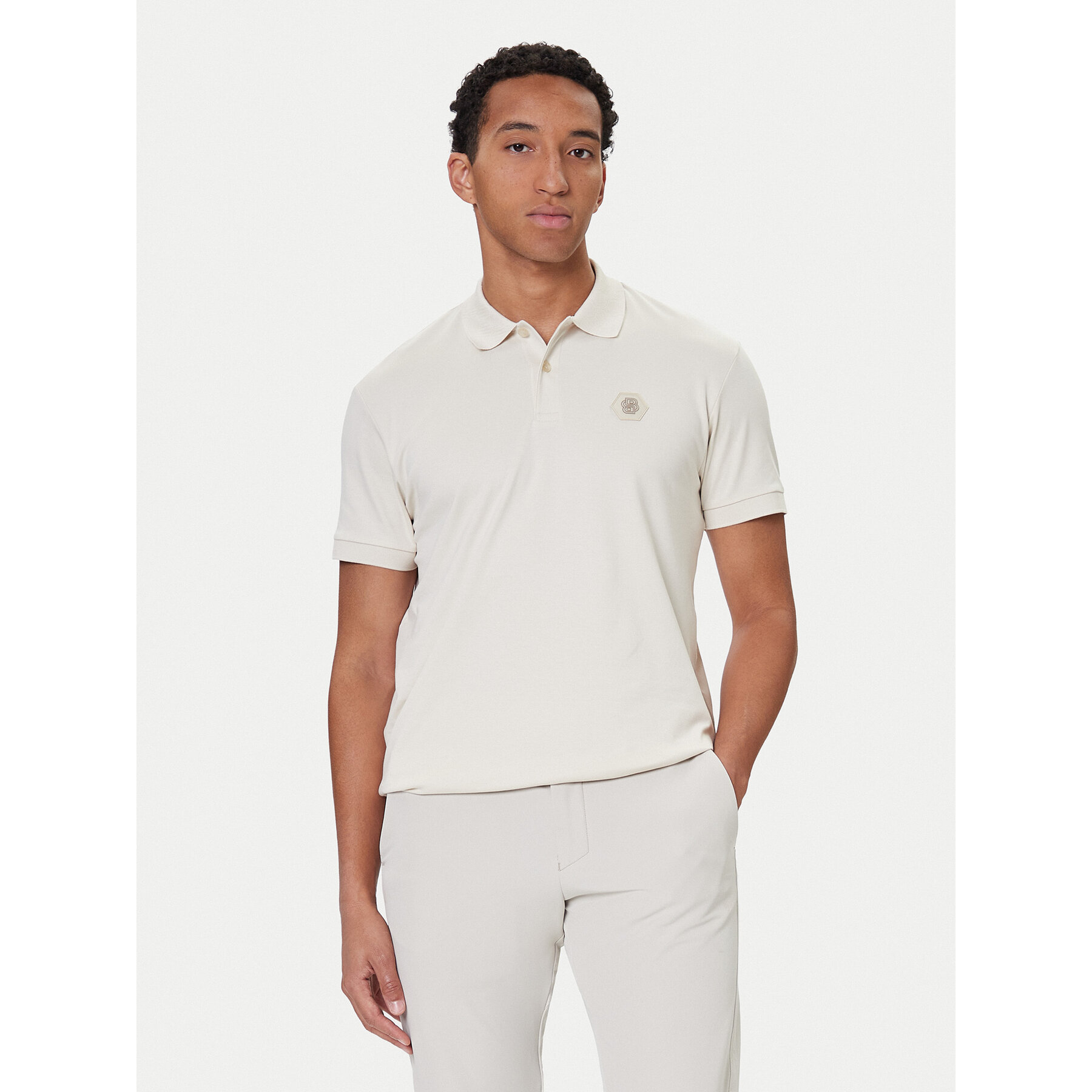 BOSS Polo Future 50543891 Écru Regular Fit