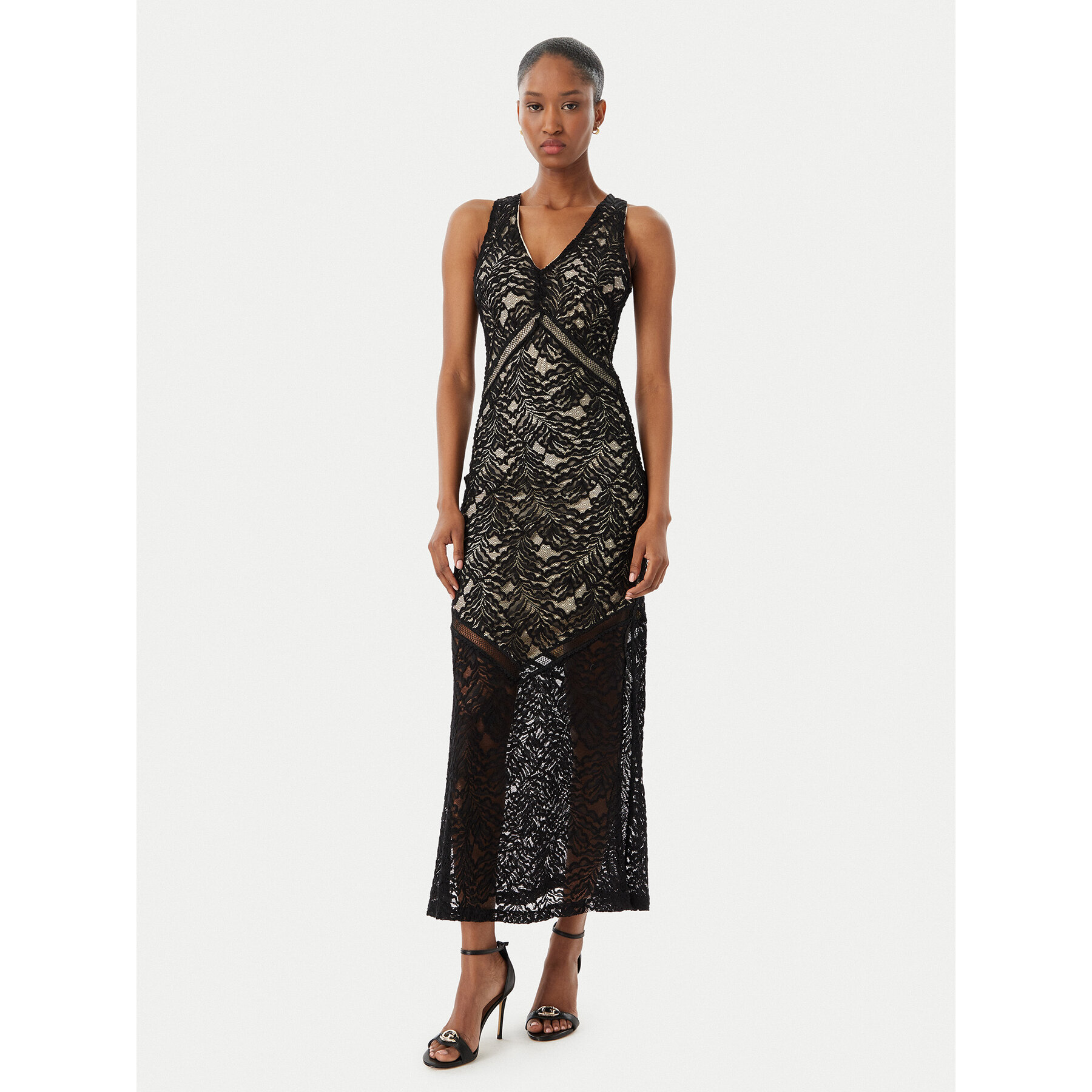 Guess Sukienka koktajlowa W5GT37 KCS90 Czarny Slim Fit