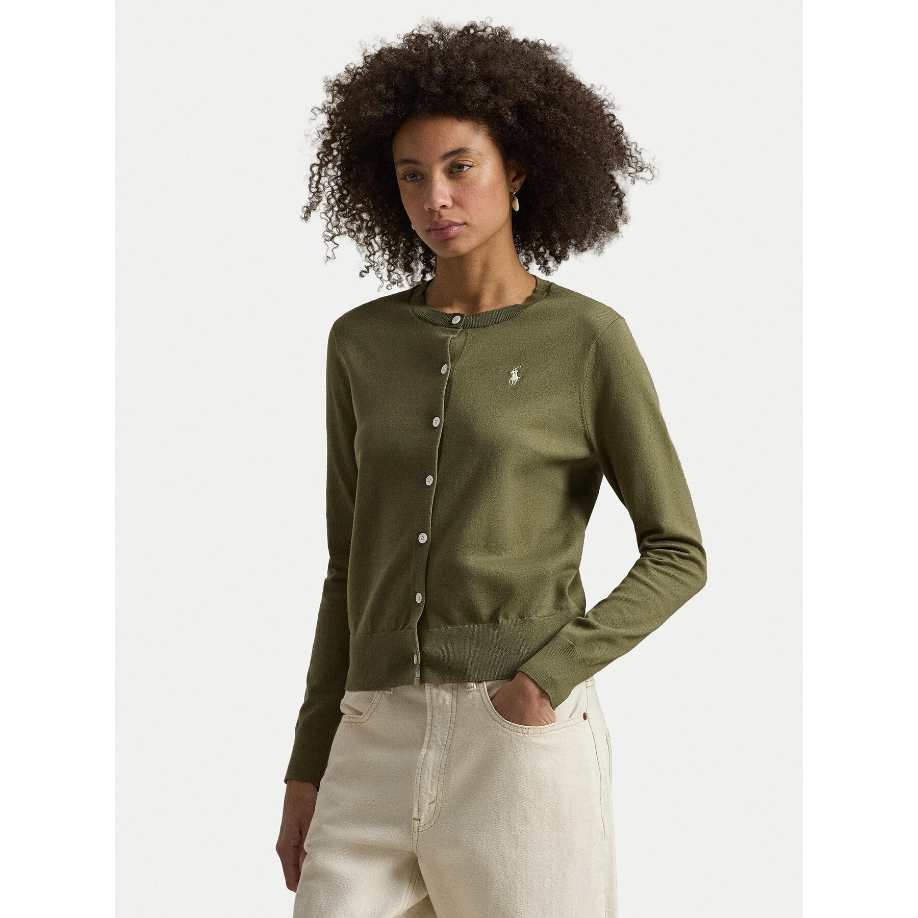 Polo Ralph Lauren Kardigan 211971871501 Khaki Slim Fit