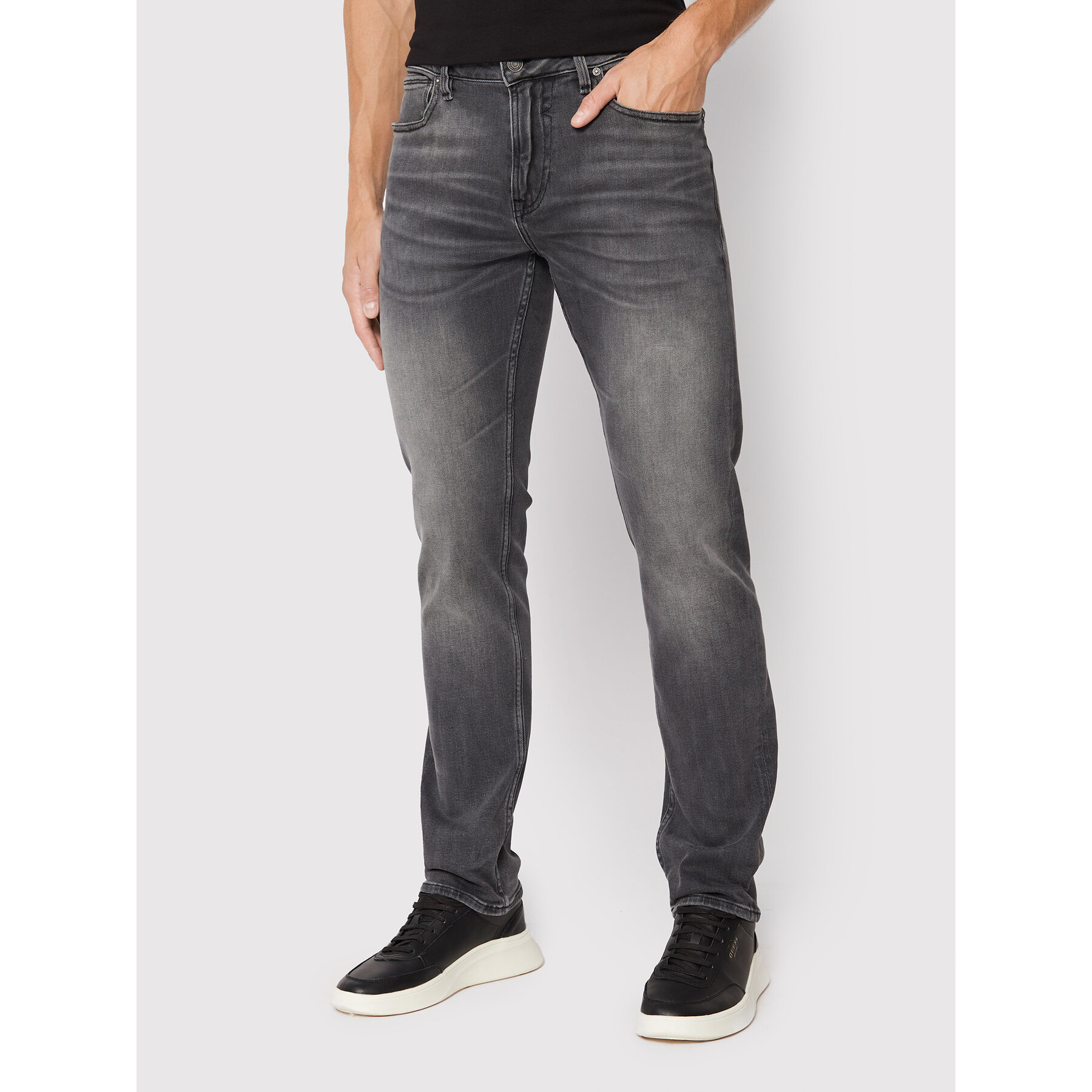 Guess Sweter Angeles M2YAN2 D4Q52 Szary Slim Fit