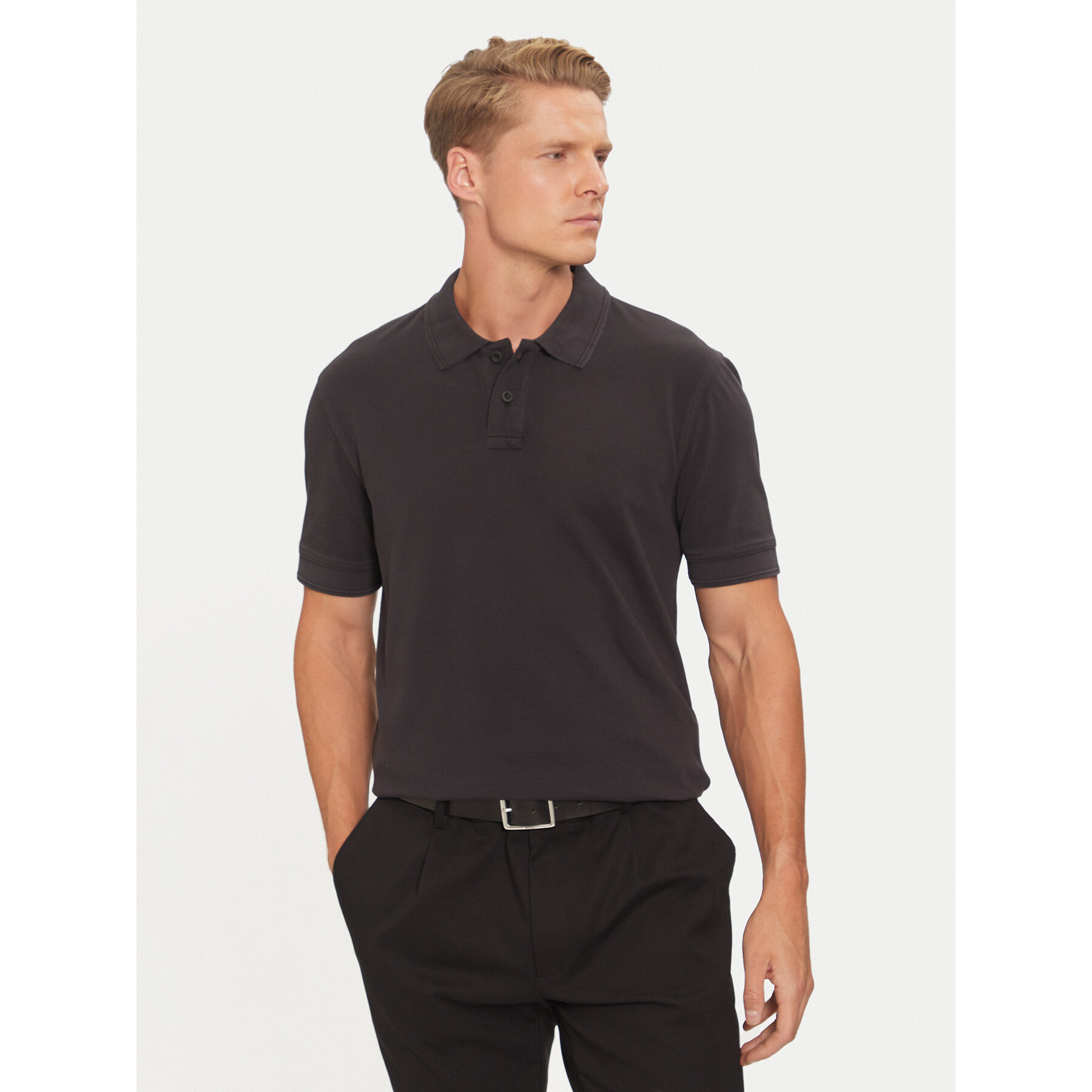 Boss Polo Prime 50507813 Czarny Regular Fit