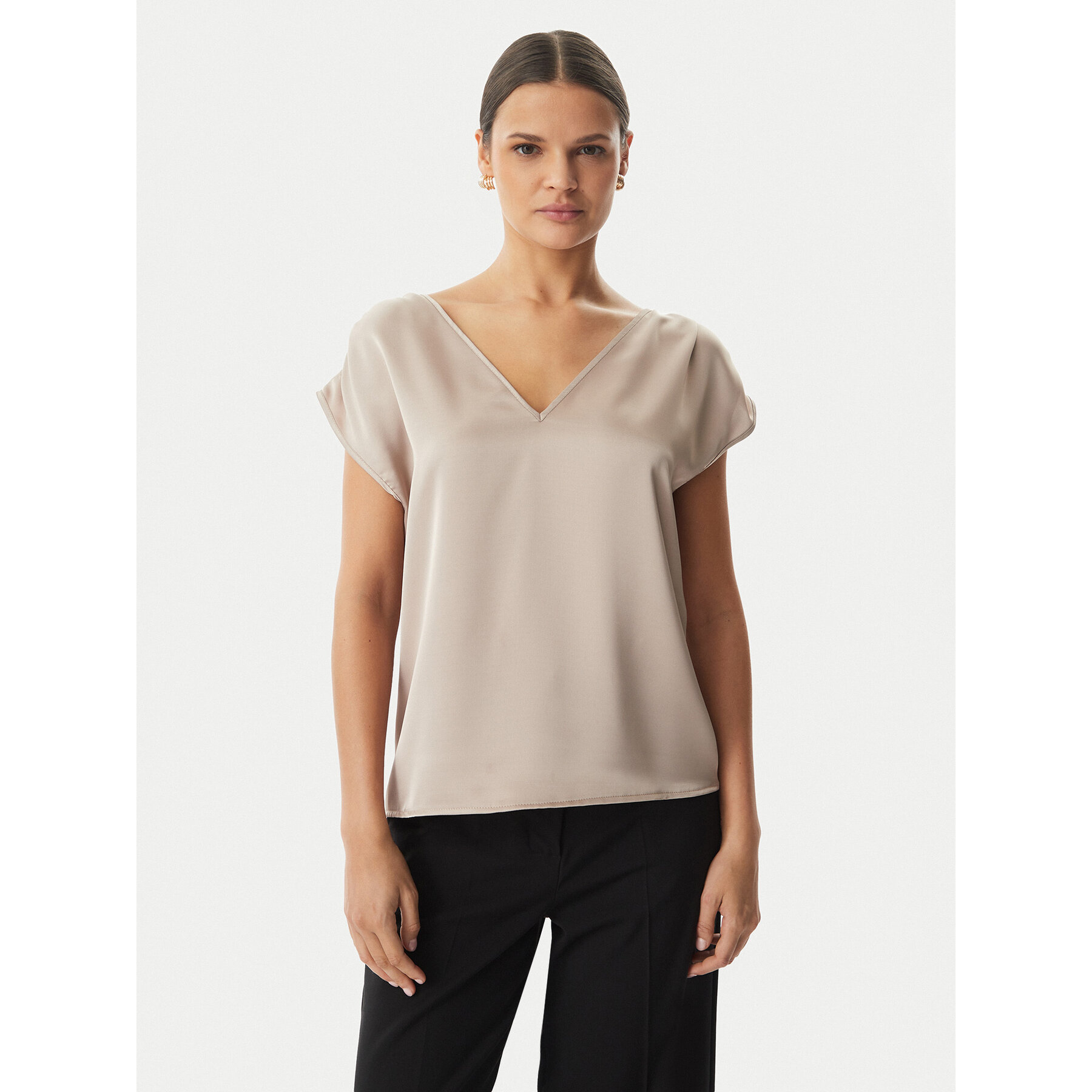 Rinascimento Bluzka CFC0020252002 Beżowy jasny Regular Fit