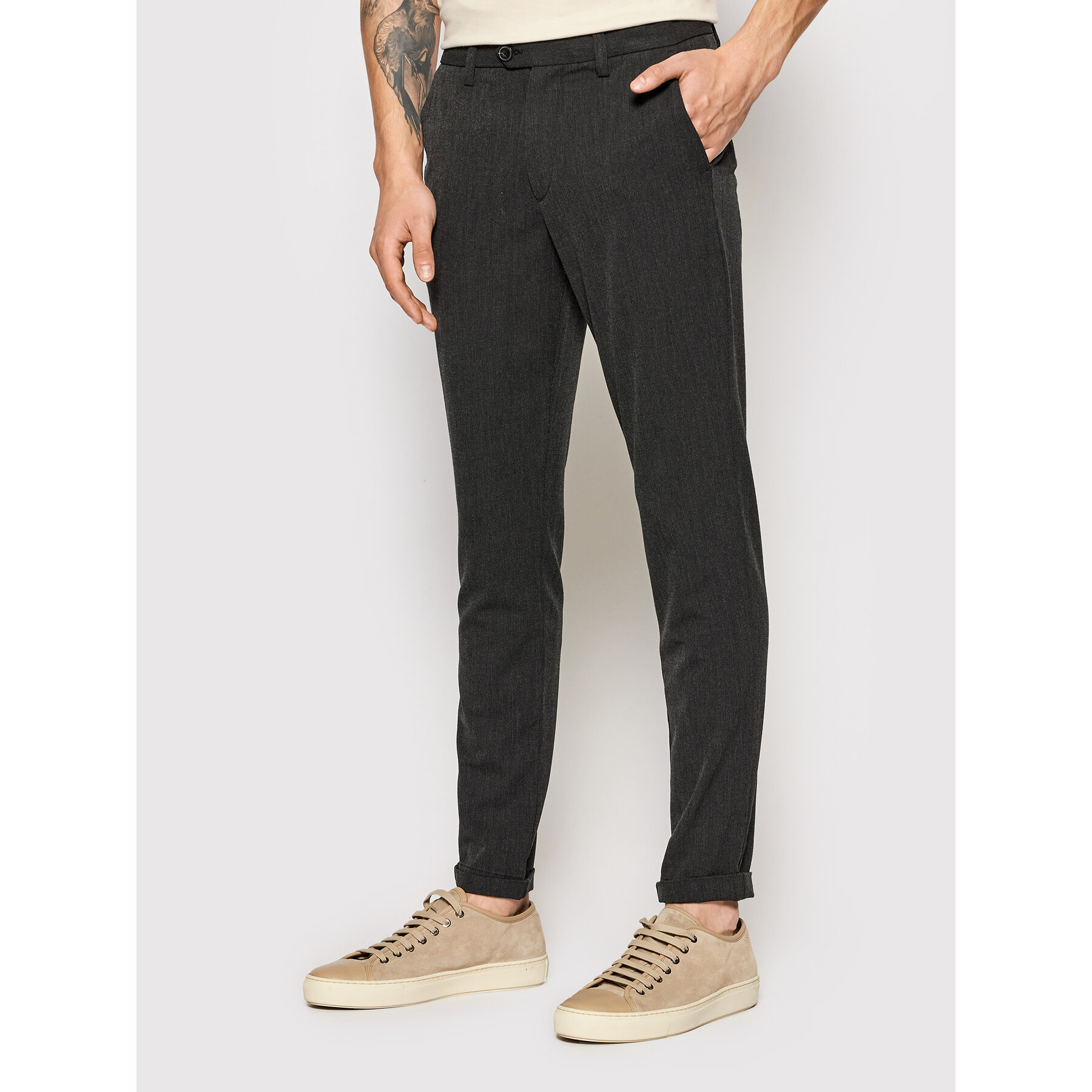 Jack & Jones Chinosy Marco 12193553 Szary Slim Fit