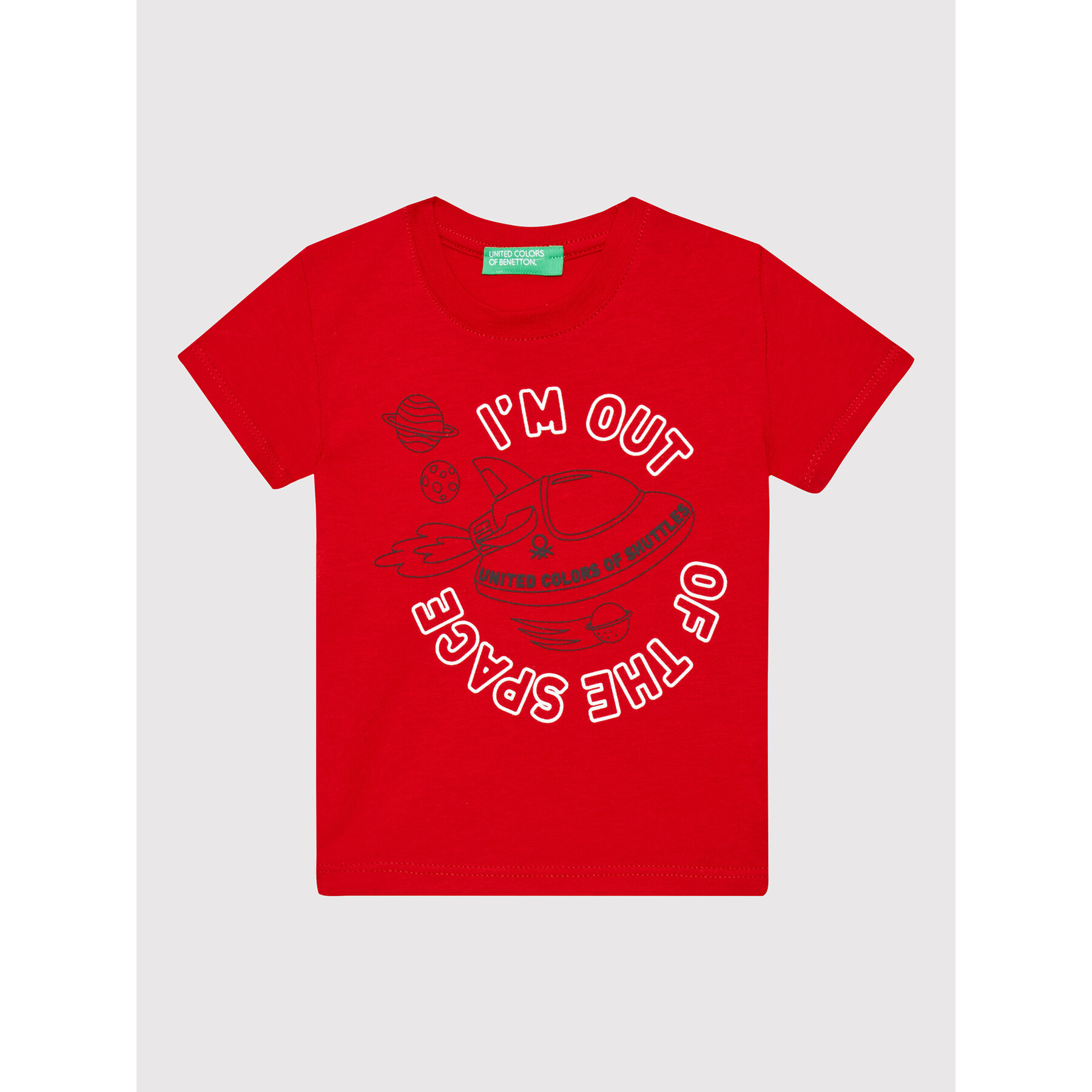 United Colors Of Benetton T-Shirt 3I1XG101C Czerwony Regular Fit