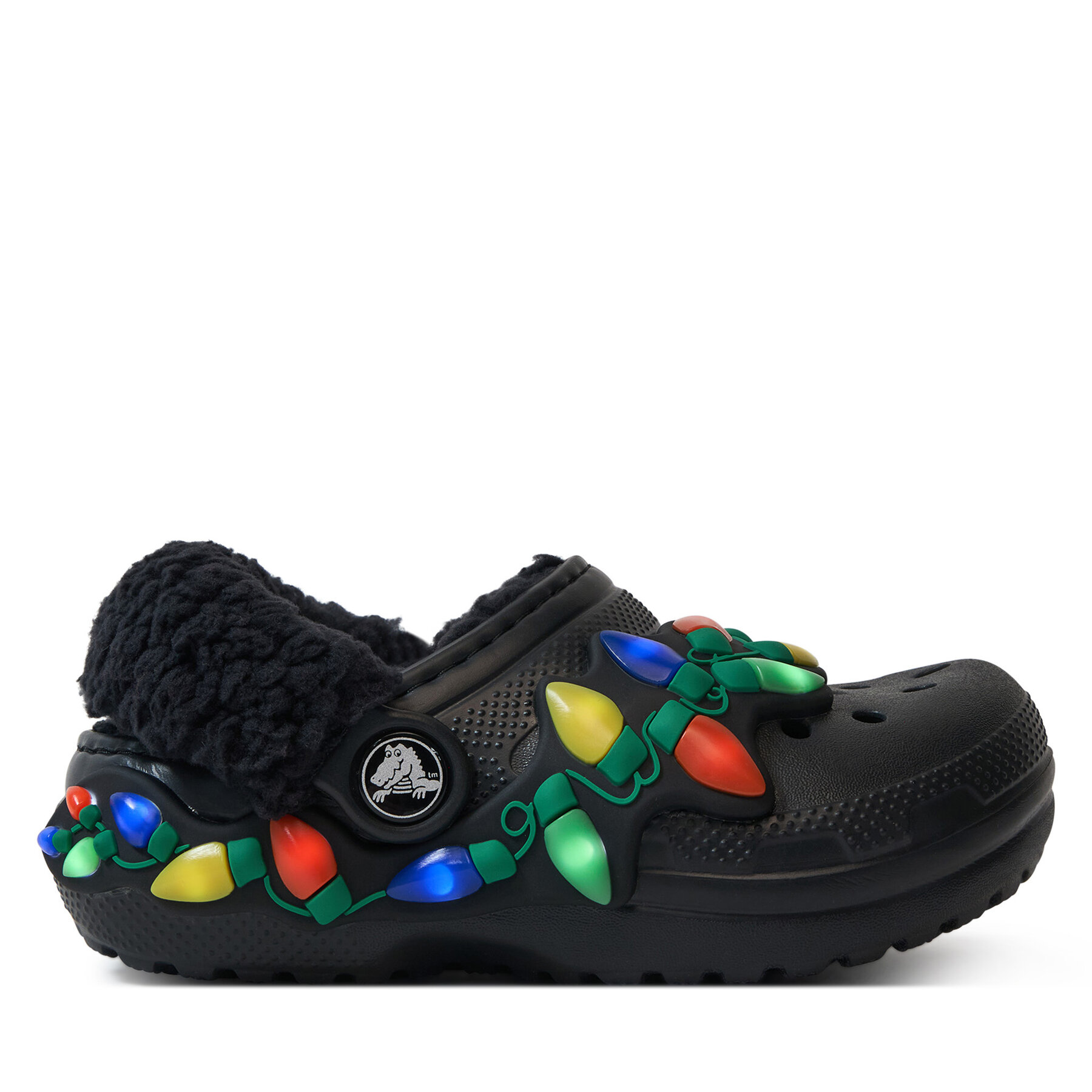 Crocs Klapki Classic Lined Holiday Lights Cgt 212027 Czarny