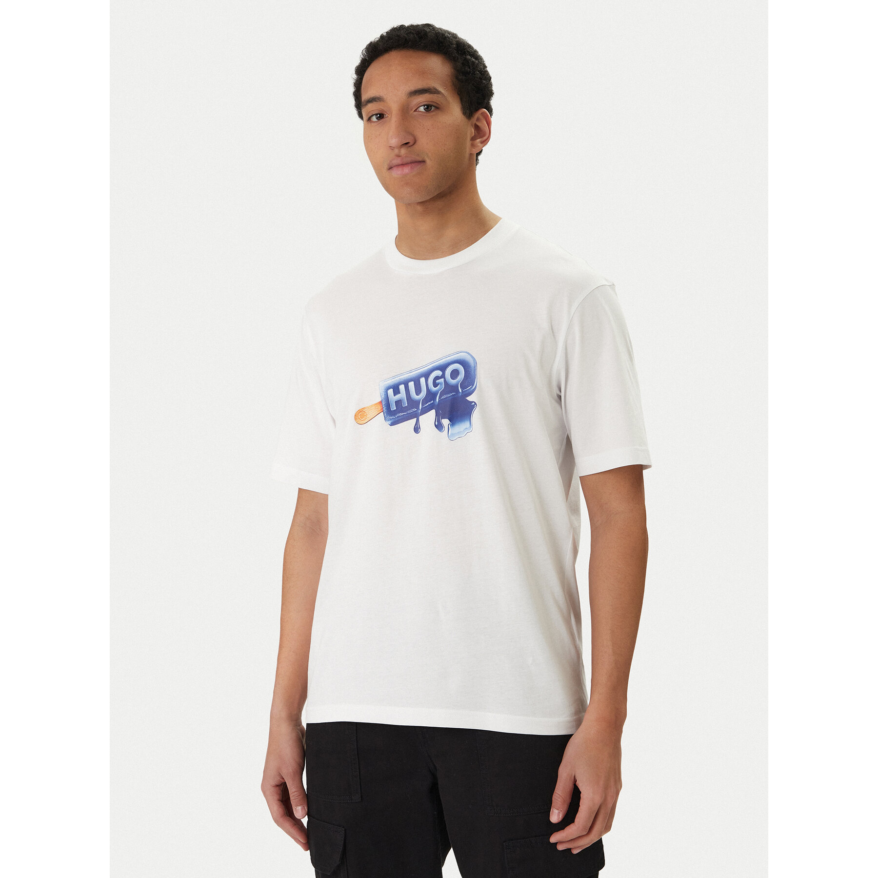 HUGO T-Shirt 50560049 Biały Regular Fit