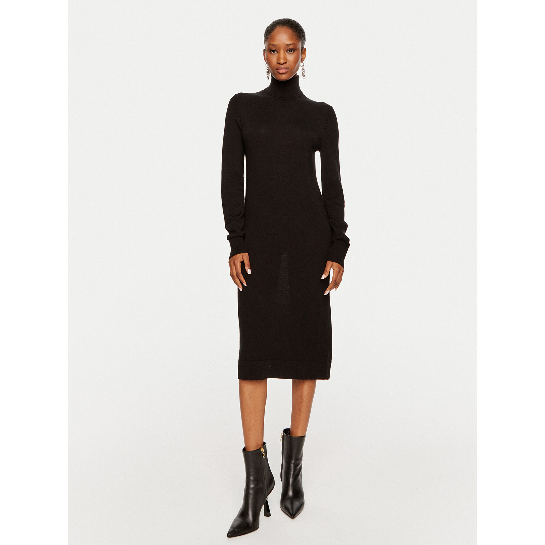 Calvin Klein Sukienka dzianinowa K20K207485 Czarny Regular Fit