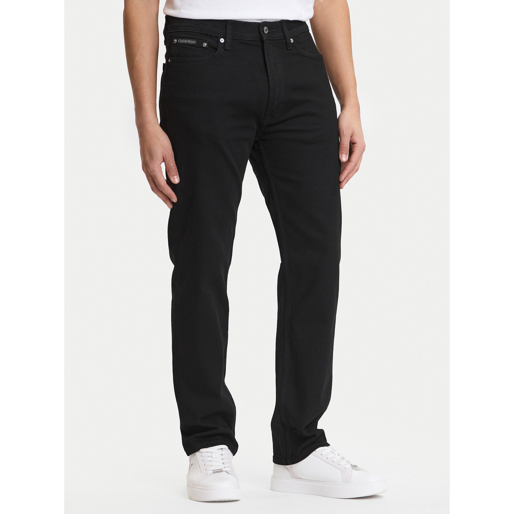 Calvin Klein Jeans Jeansy LV04RF944G Czarny Straight Fit