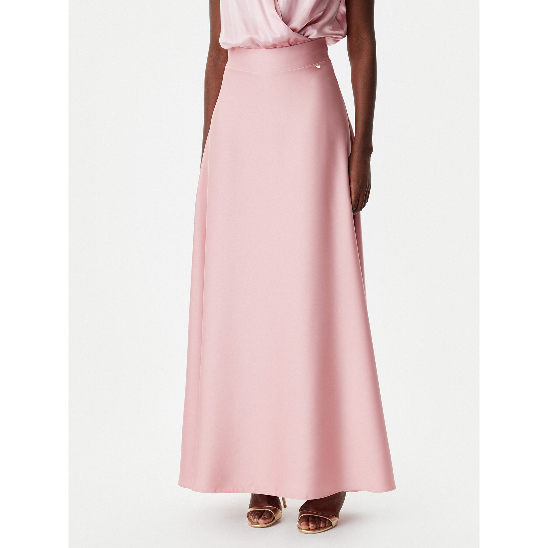 Rinascimento Spódnica maxi CFC0122686003 Różowy Regular Fit