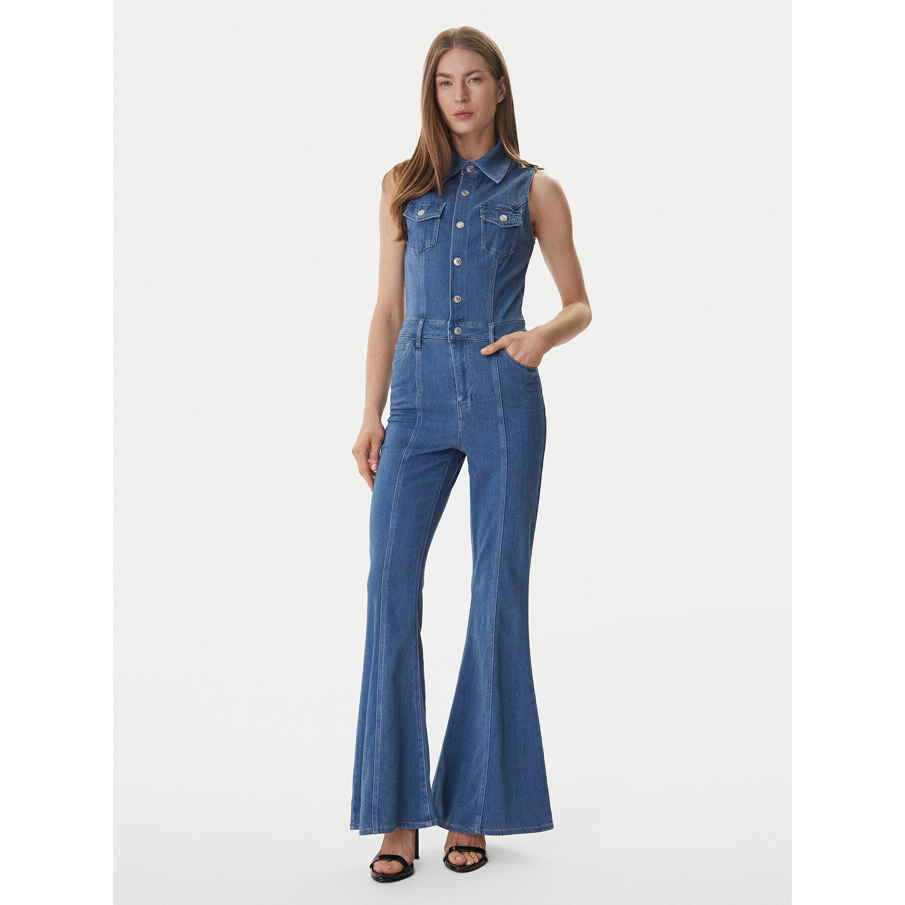 Guess Kombinezon W6GK74 D0874 Niebieski Regular Fit