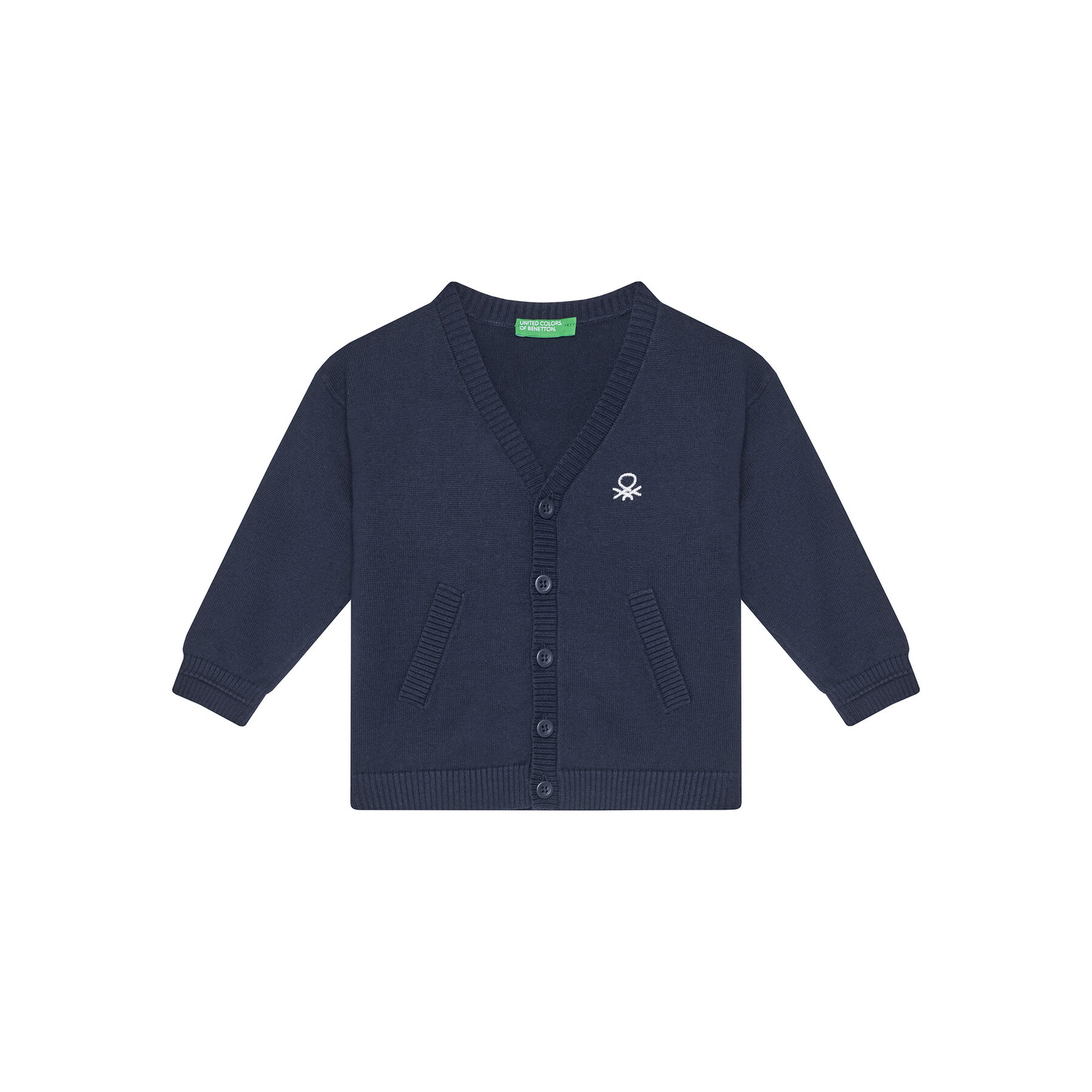 United Colors Of Benetton Kardigan 120YG600G Granatowy Regular Fit