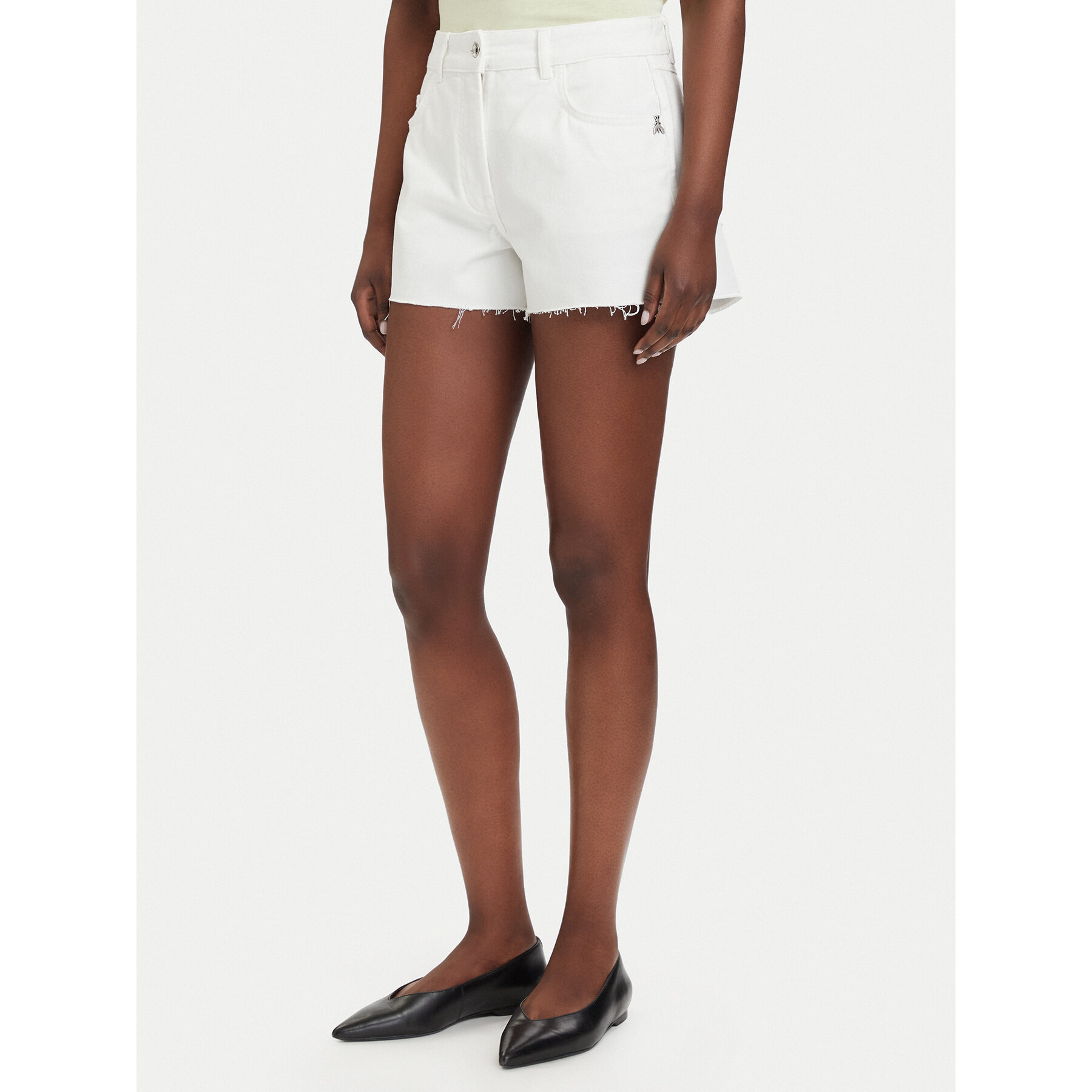 Patrizia Pepe Szorty jeansowe 2P1744/D107-W146 Biały Regular Fit