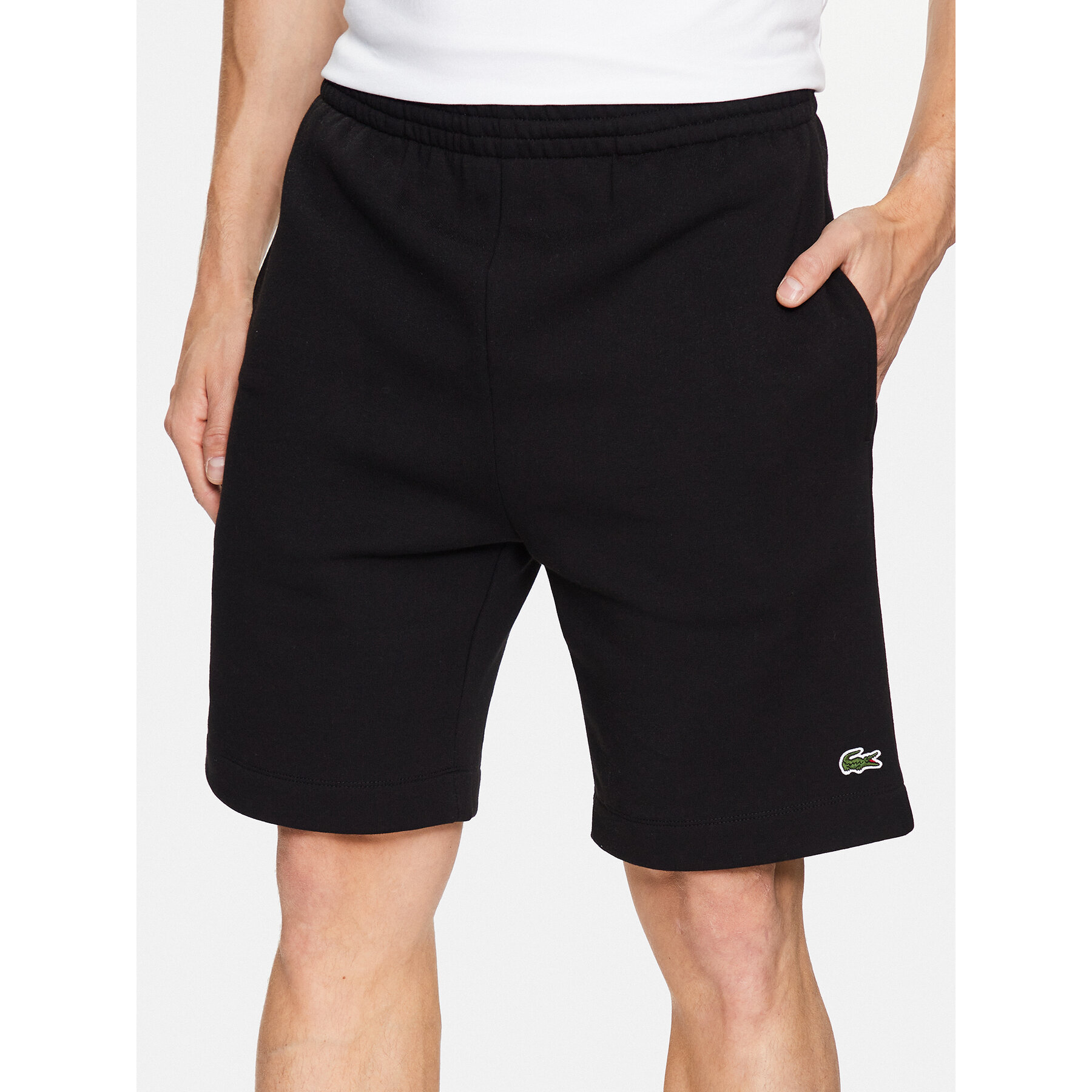 Lacoste Szorty sportowe GH9627 Czarny Regular Fit