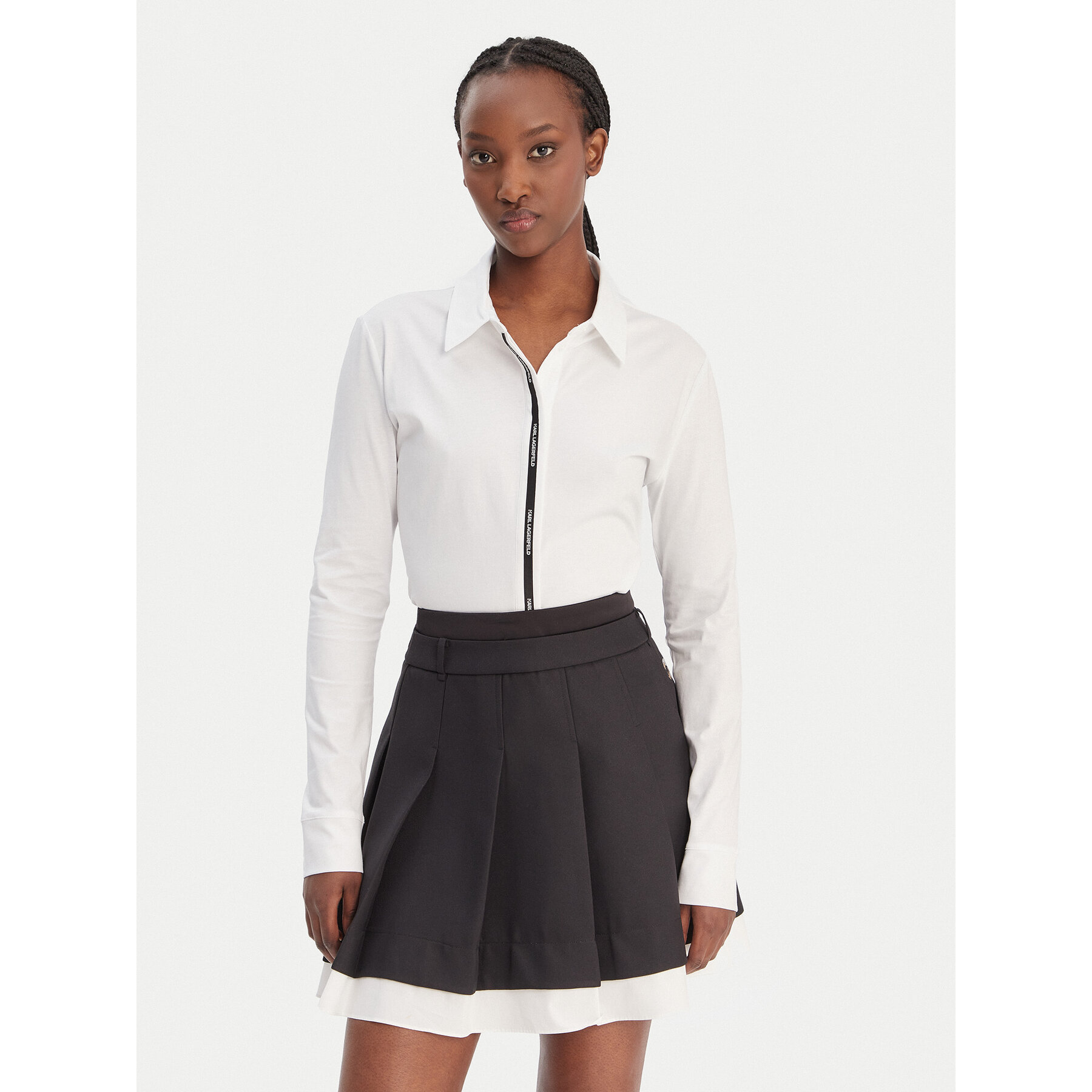 KARL LAGERFELD Koszula B1W17078 Biały Regular Fit