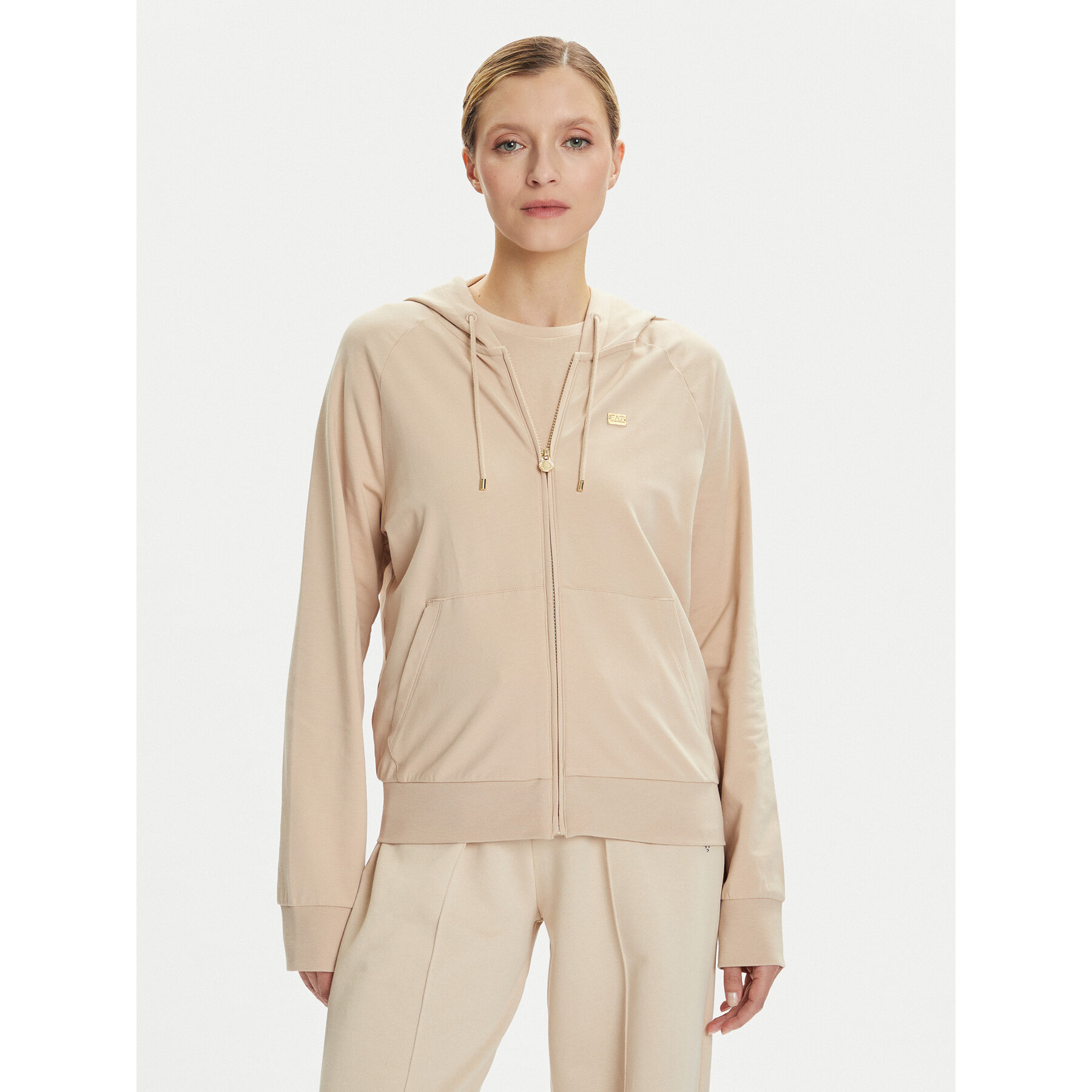 EA7 Emporio Armani Bluza 7W000458 AF13135 U1046 Beżowy Regular Fit