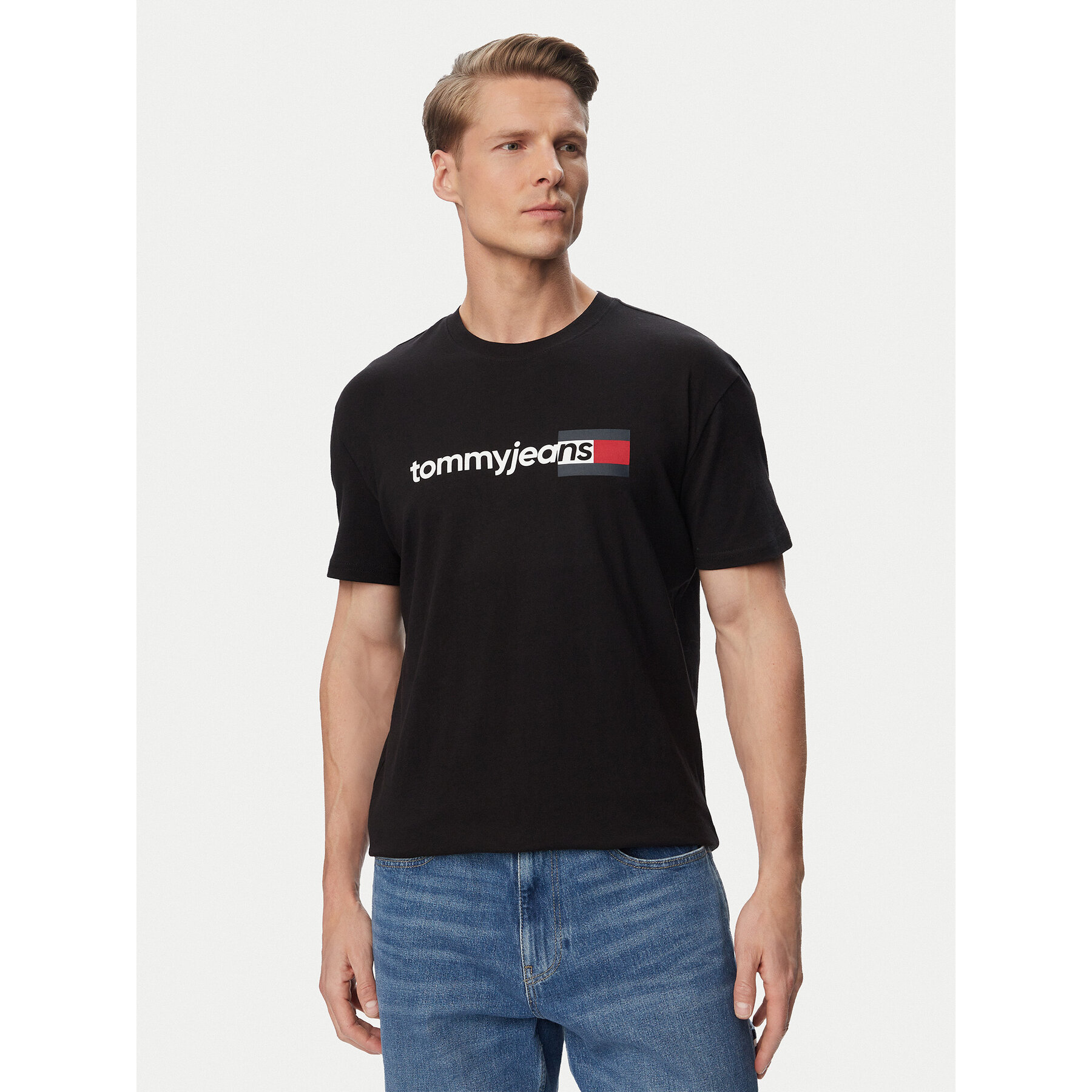 Tommy Jeans T-Shirt Entry Dna DM0DM23406 Czarny Regular Fit