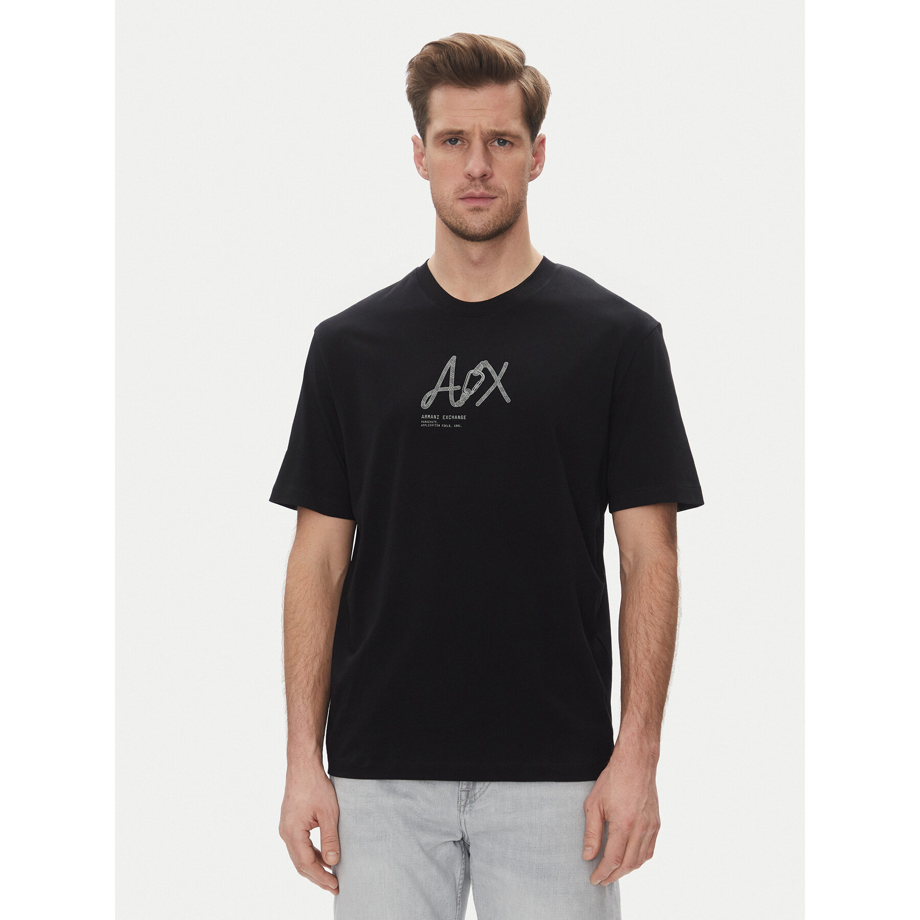 Armani Exchange T-Shirt XM000566 AF10334 UC001 Czarny Regular Fit
