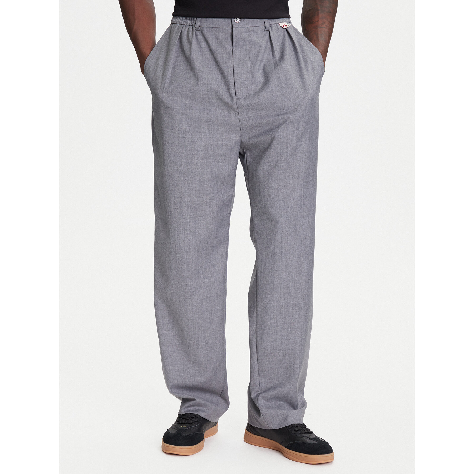 Kappa Spodnie materiałowe 62131TW Szary Regular Fit