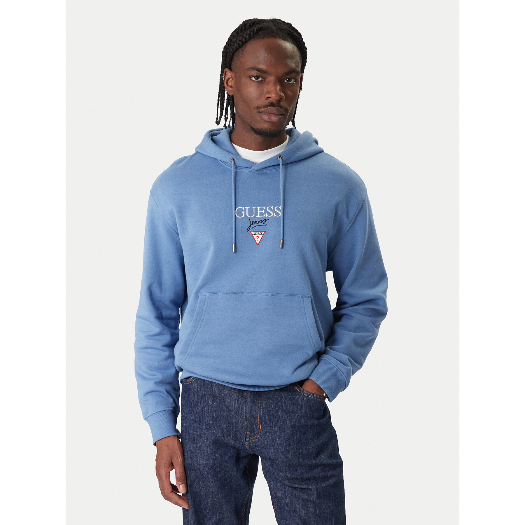 Guess Jeans Bluza 180299 Błękitny Classic Fit